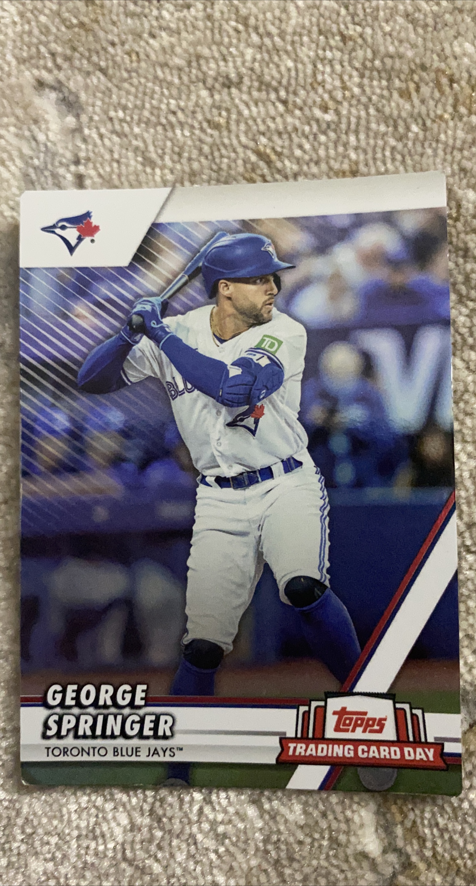 George Springer Topps Trading Card - Toronto Blue Jays
