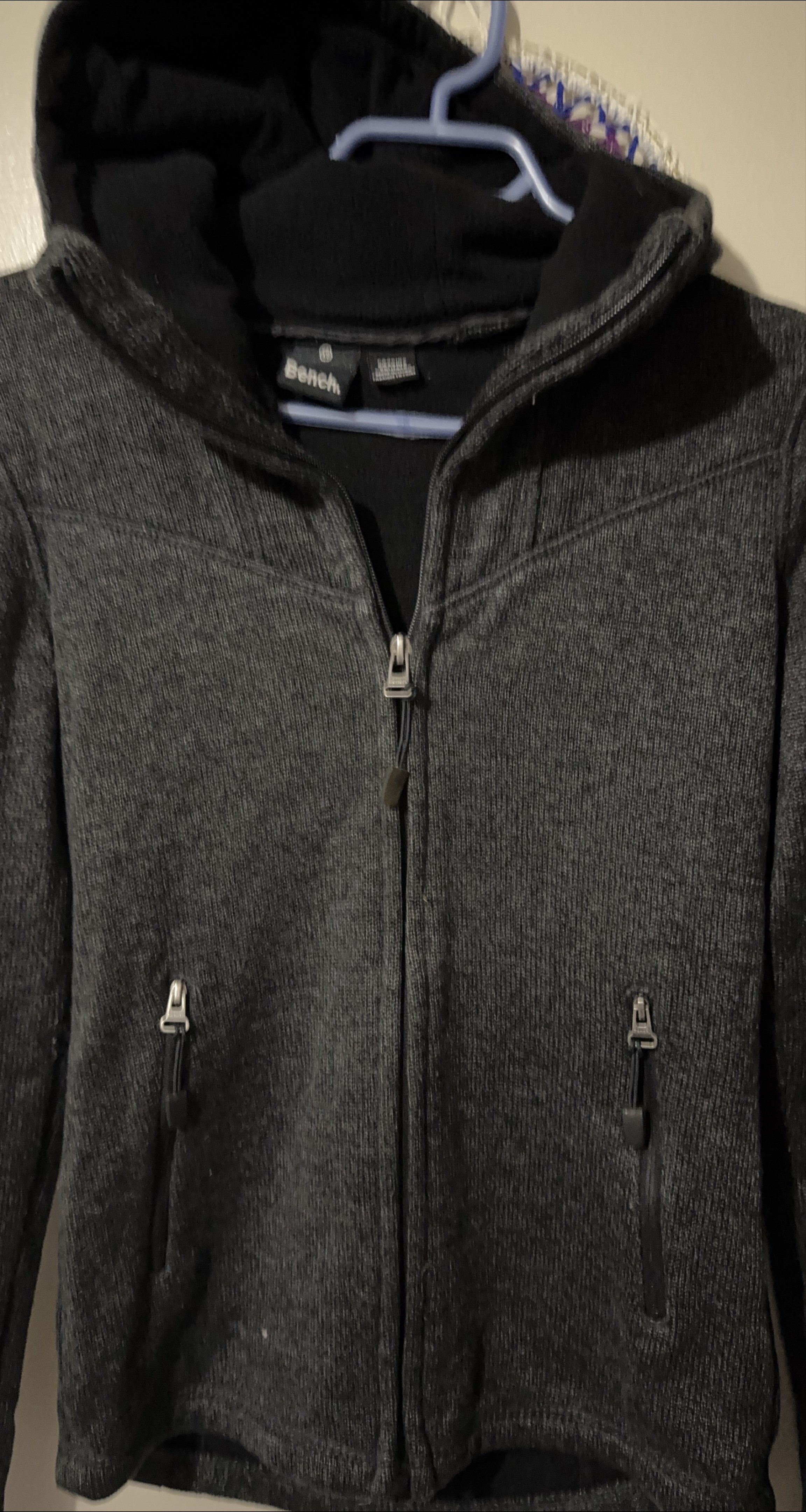 Bench XS Grey Zip-Up Hoodie thumbnail