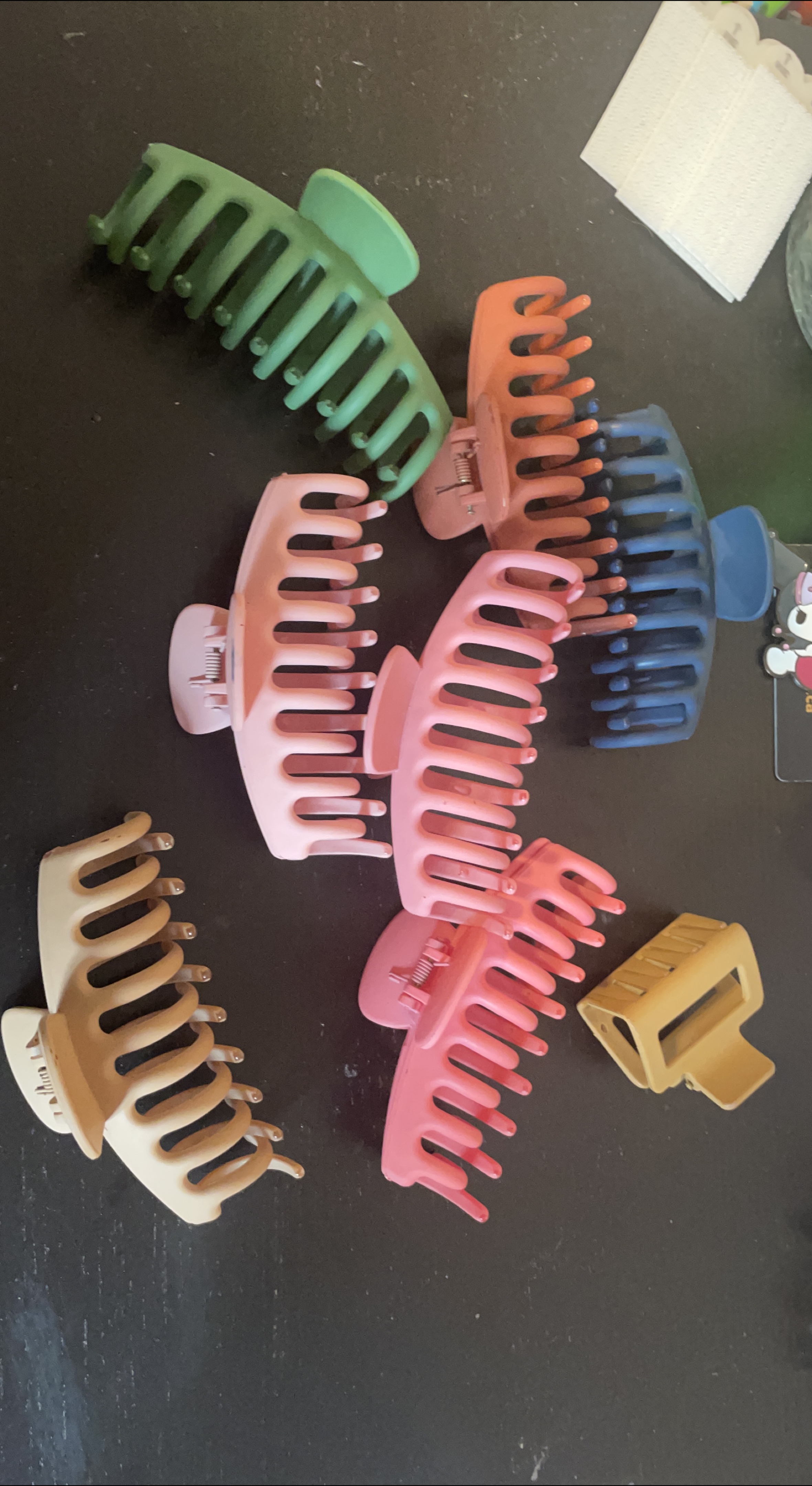 Assorted Hair Claw Clips - Pastel Colours thumbnail