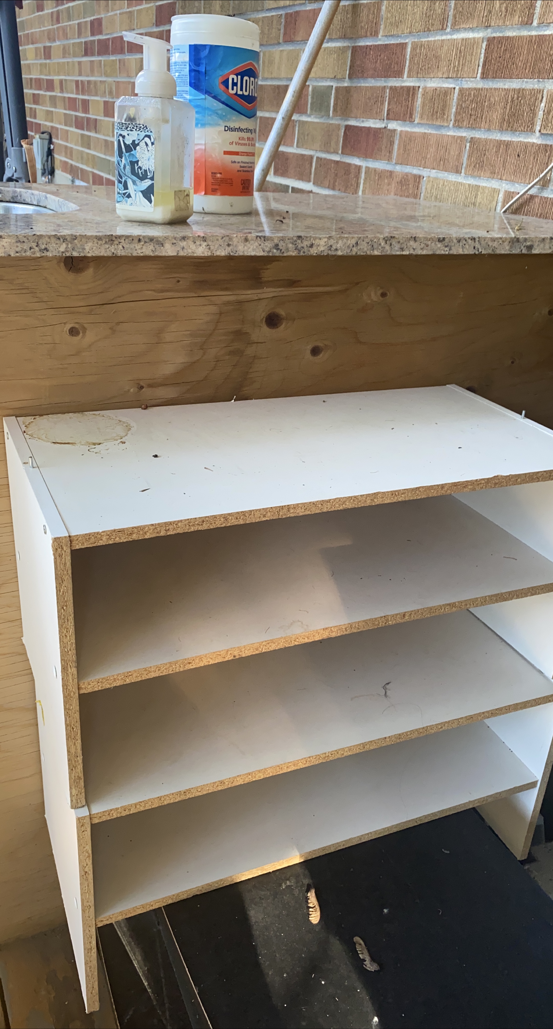 White Wooden Shelf Shoe Units (2x) thumbnail