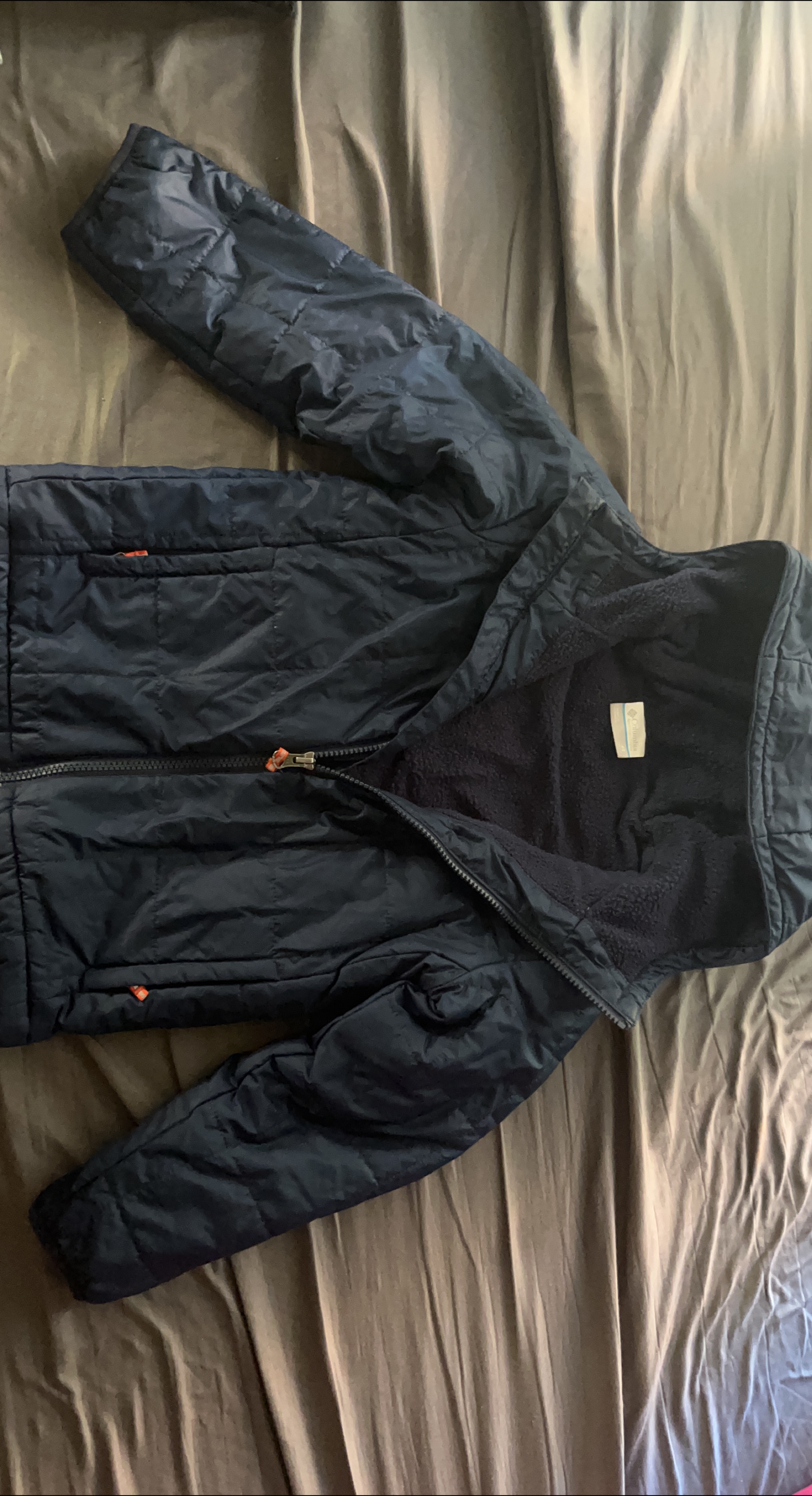Columbia Navy Blue Puffer Jacket: kids xs6/7 thumbnail
