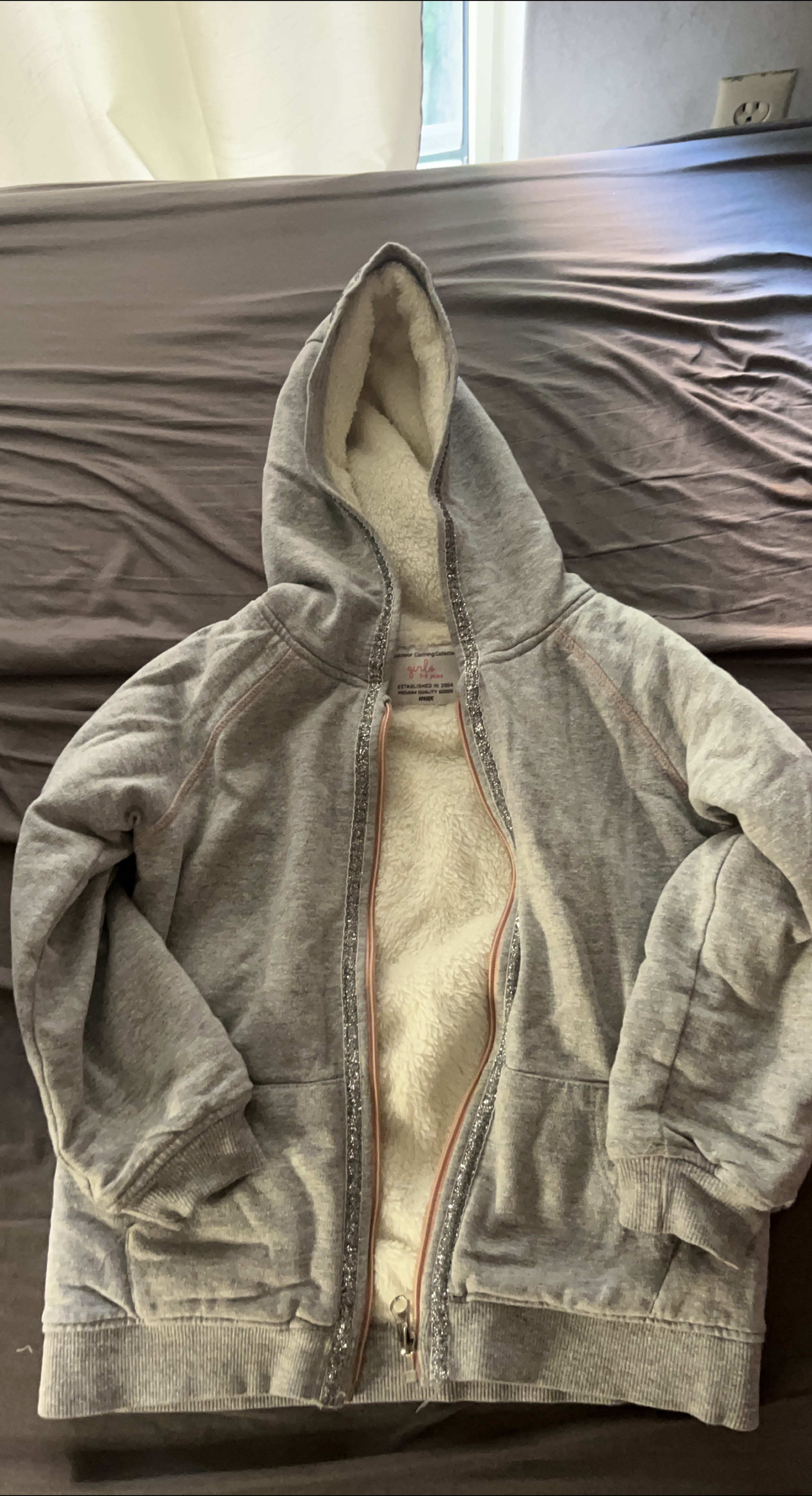 Girls' YMI Sherpa Lined Hoodie, Size 5-6 thumbnail