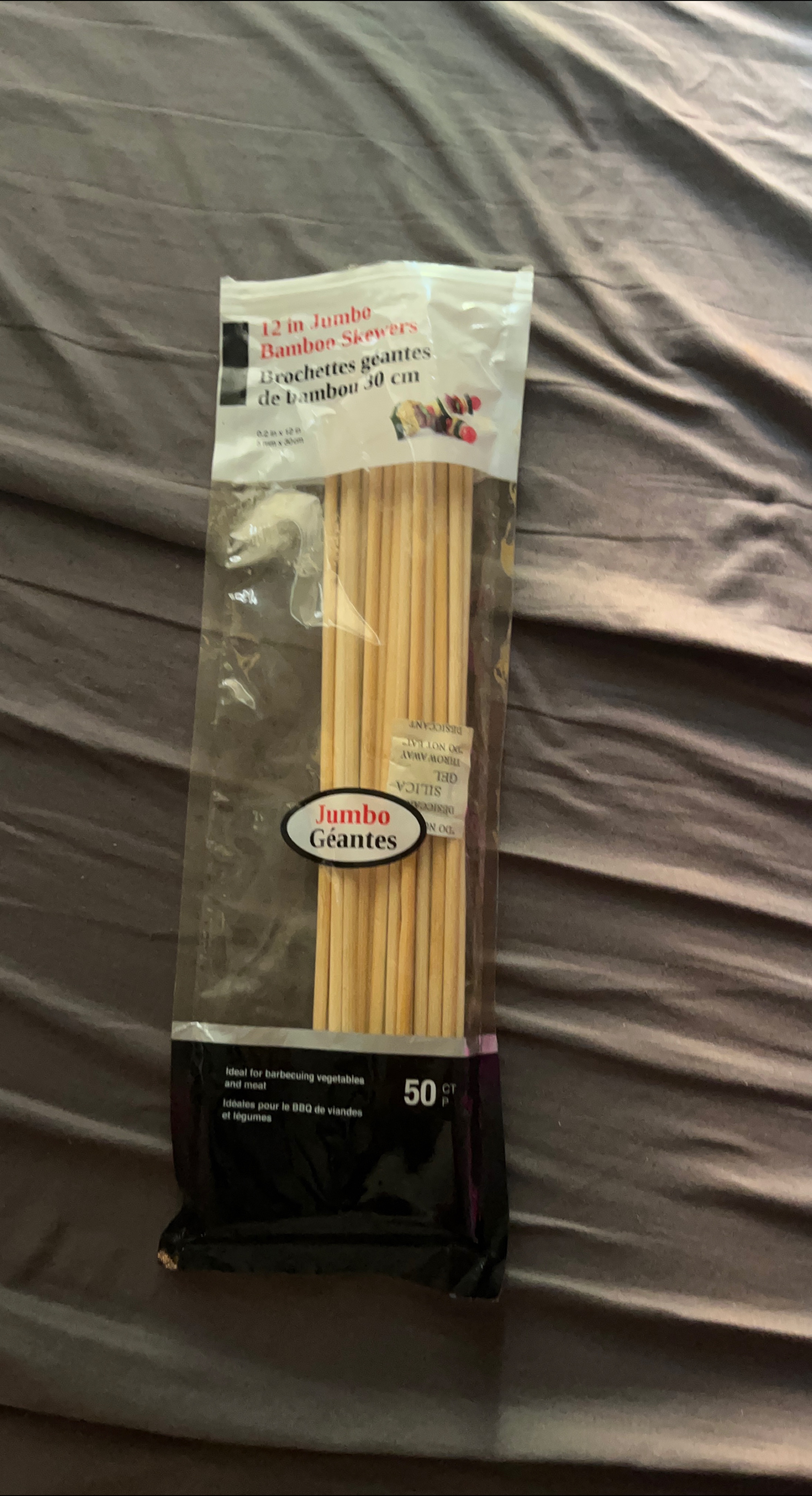Jumbo Bamboo Skewers - 12 in, 50 count thumbnail