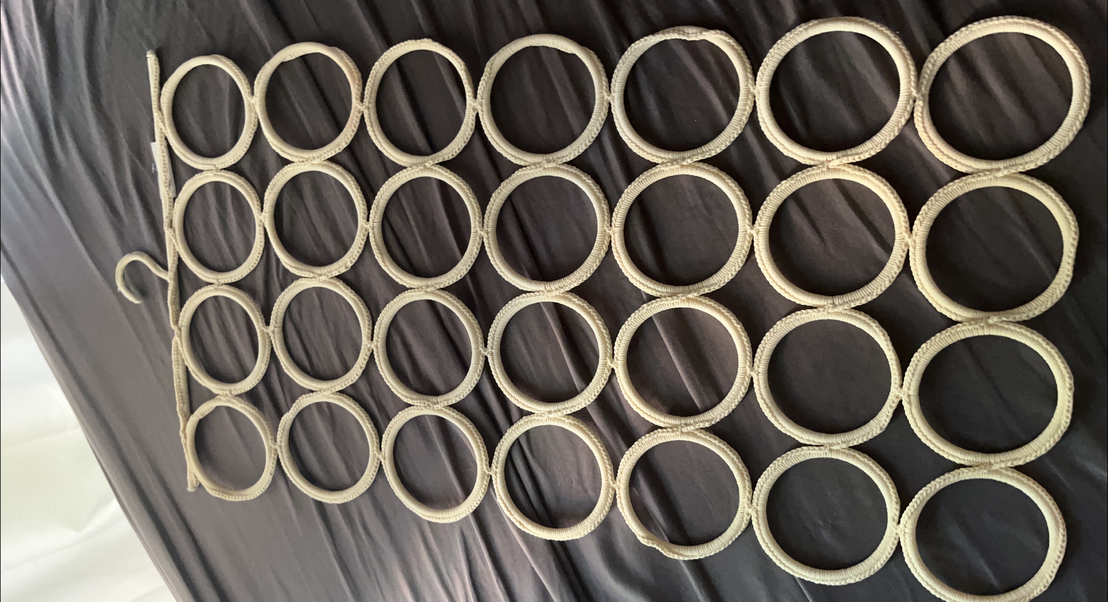 Scarf/Belt Organizer Hanger - Cream thumbnail