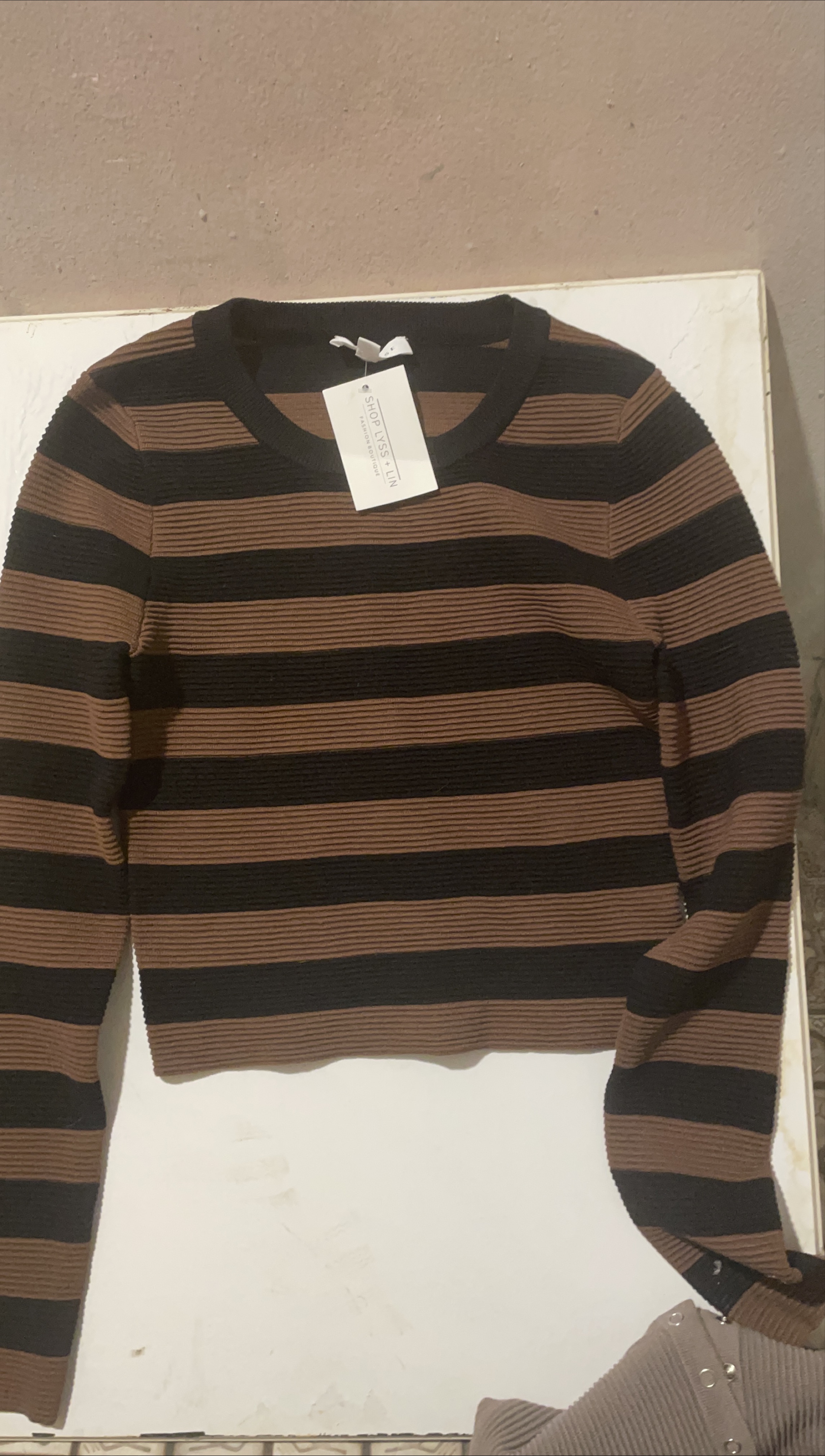 Shop Lyss Lin Striped Long Sleeve Top
