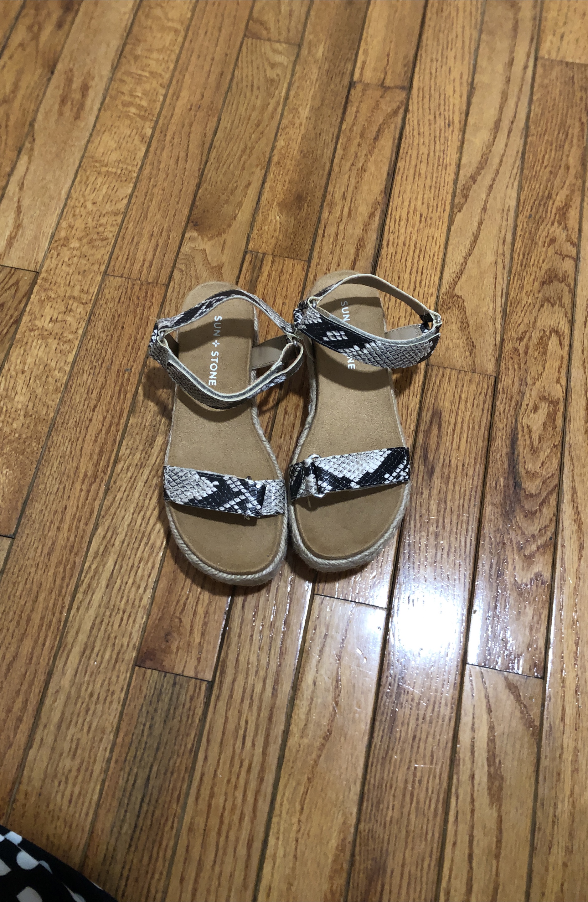 Sun Stone Snakeskin Espadrille Sandals thumbnail