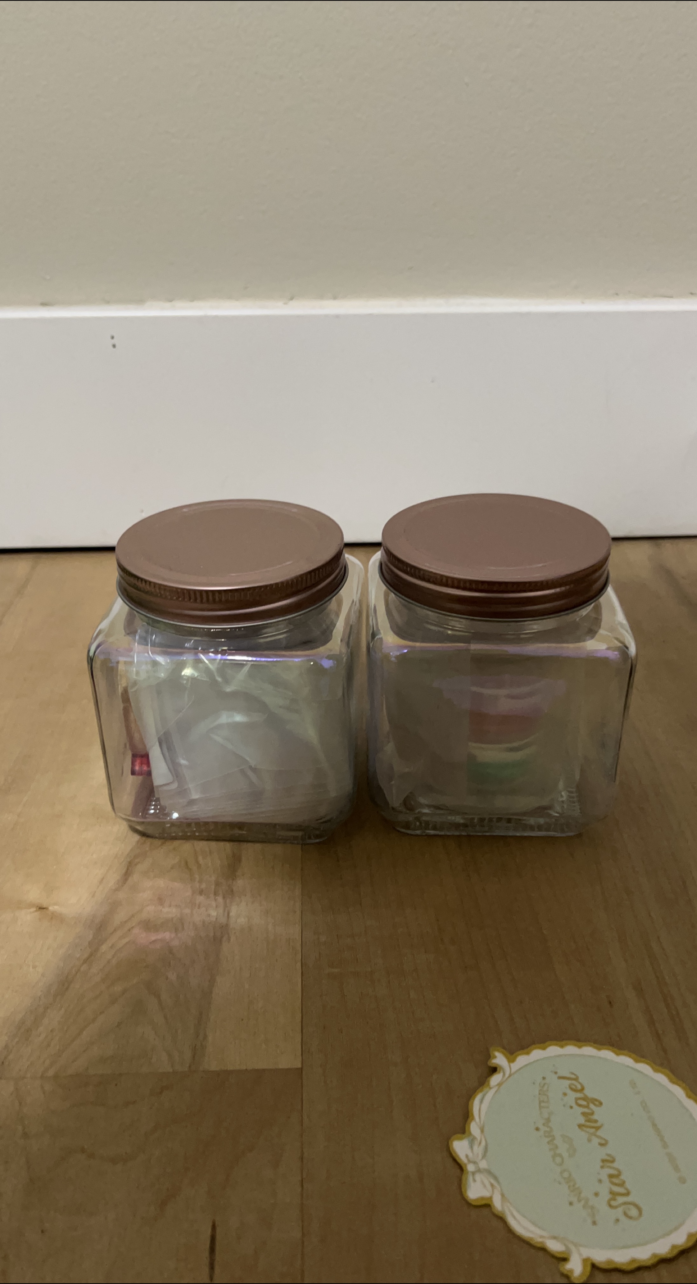 Two Glass Jars with Lids