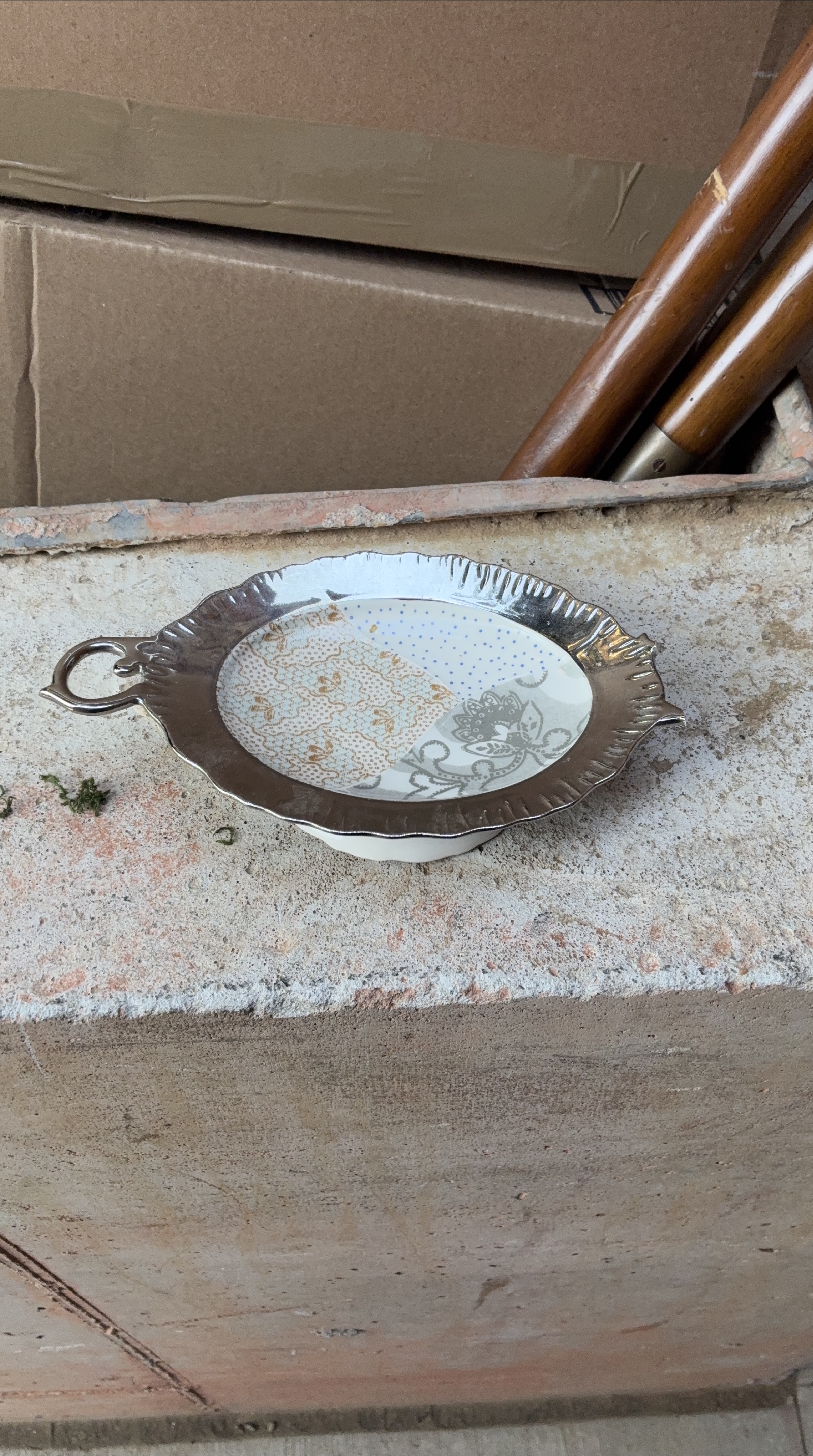 Decorative Silver Trimmed Plate thumbnail