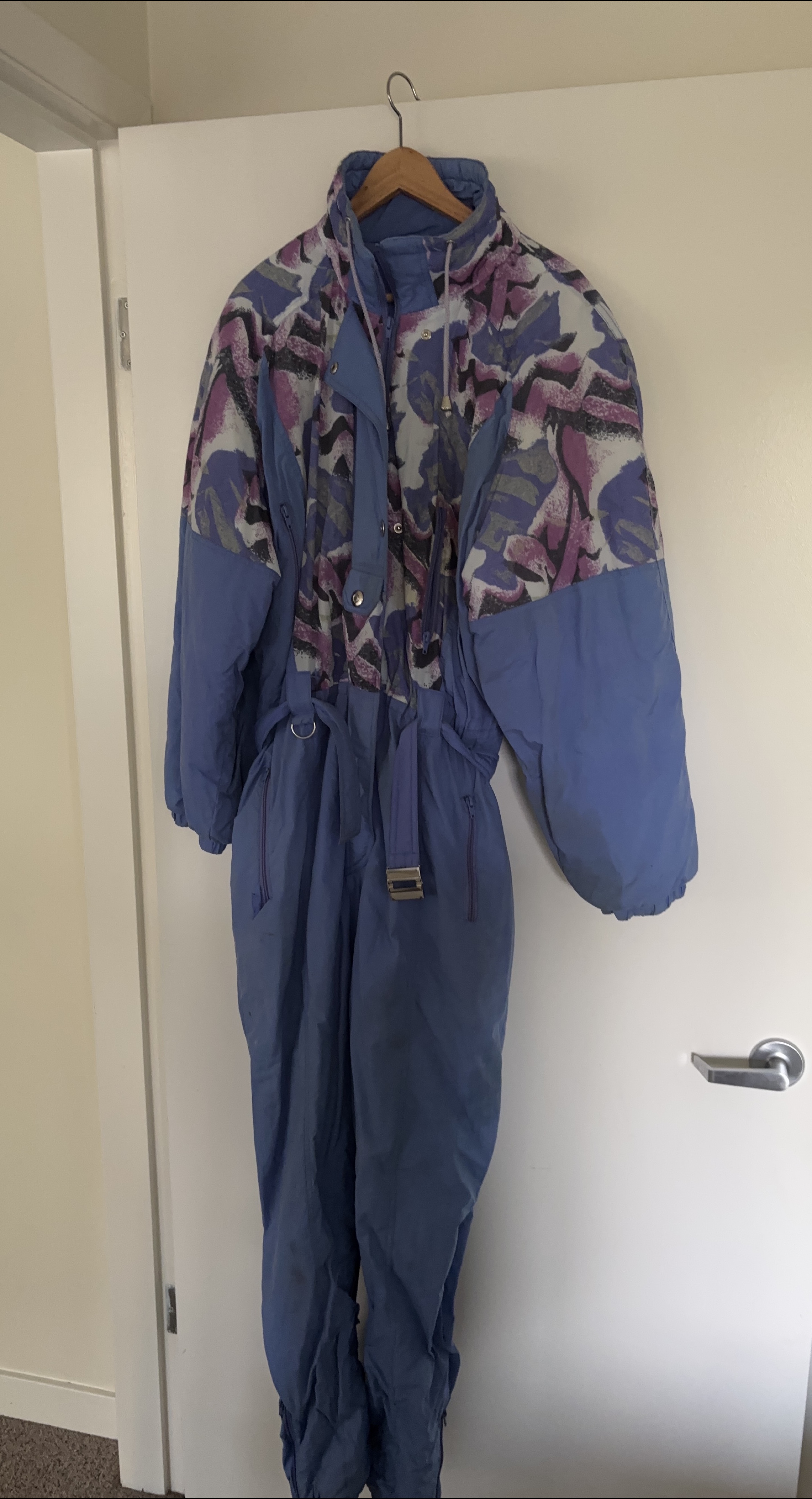 Vintage Blue and Purple Ski Suit - photo 2