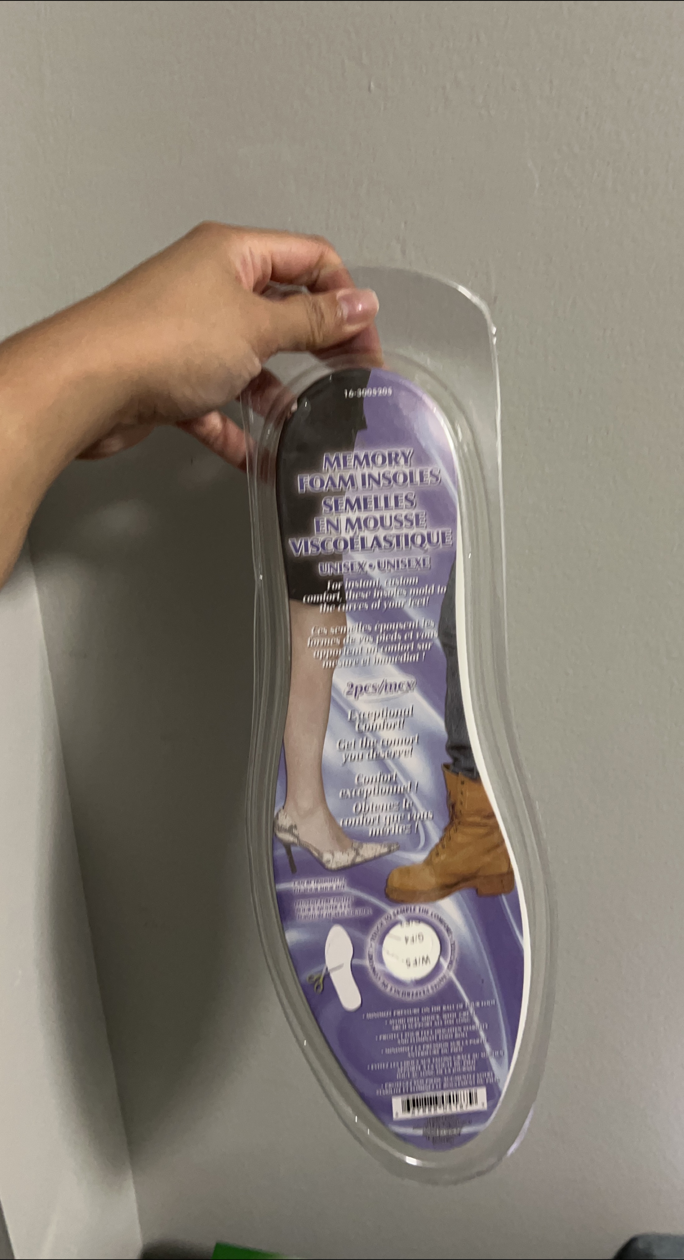 Memory Foam Insoles Unisex Size S/M