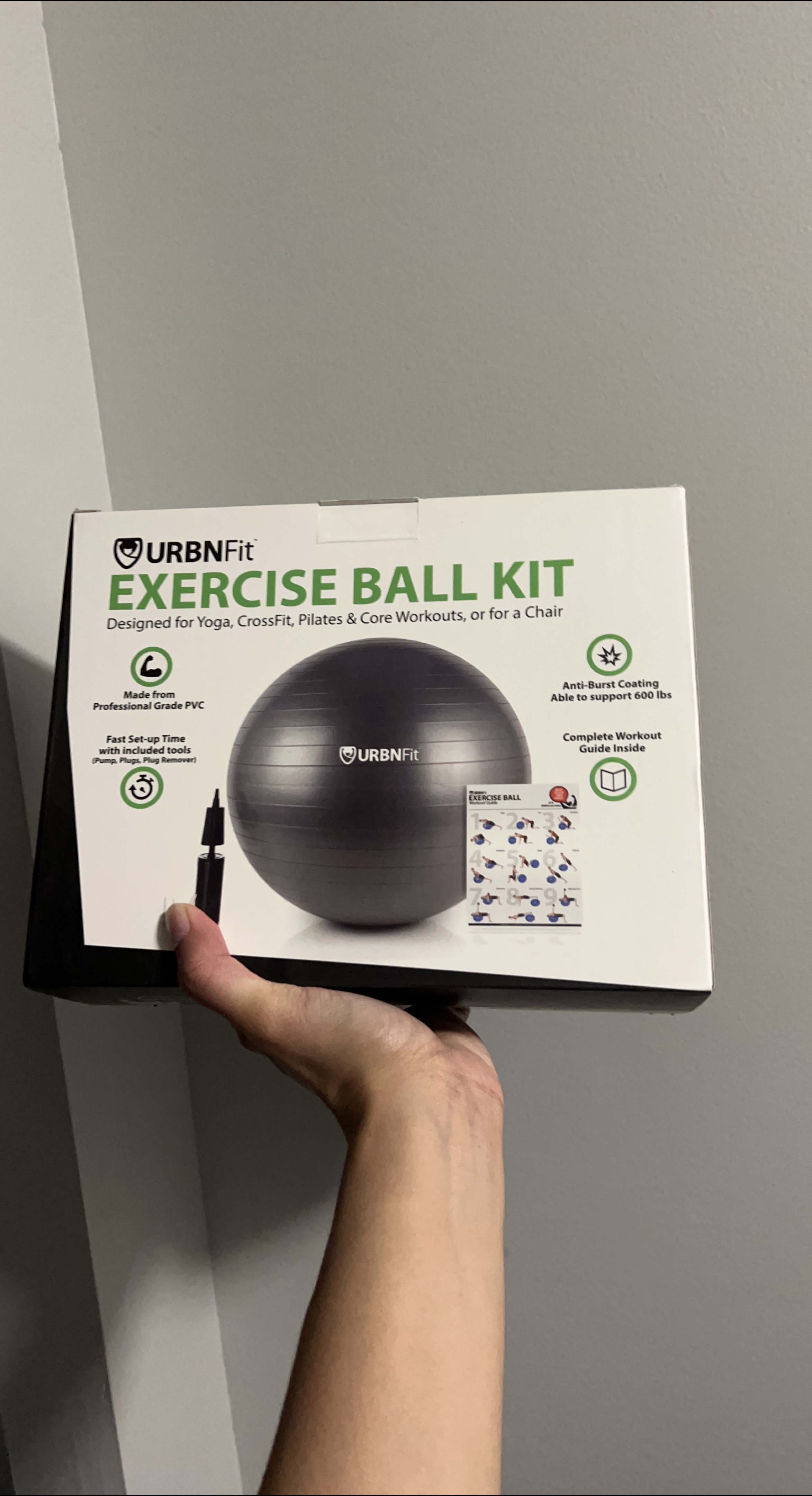 URBNFit Exercise Ball Kit - New in Box!