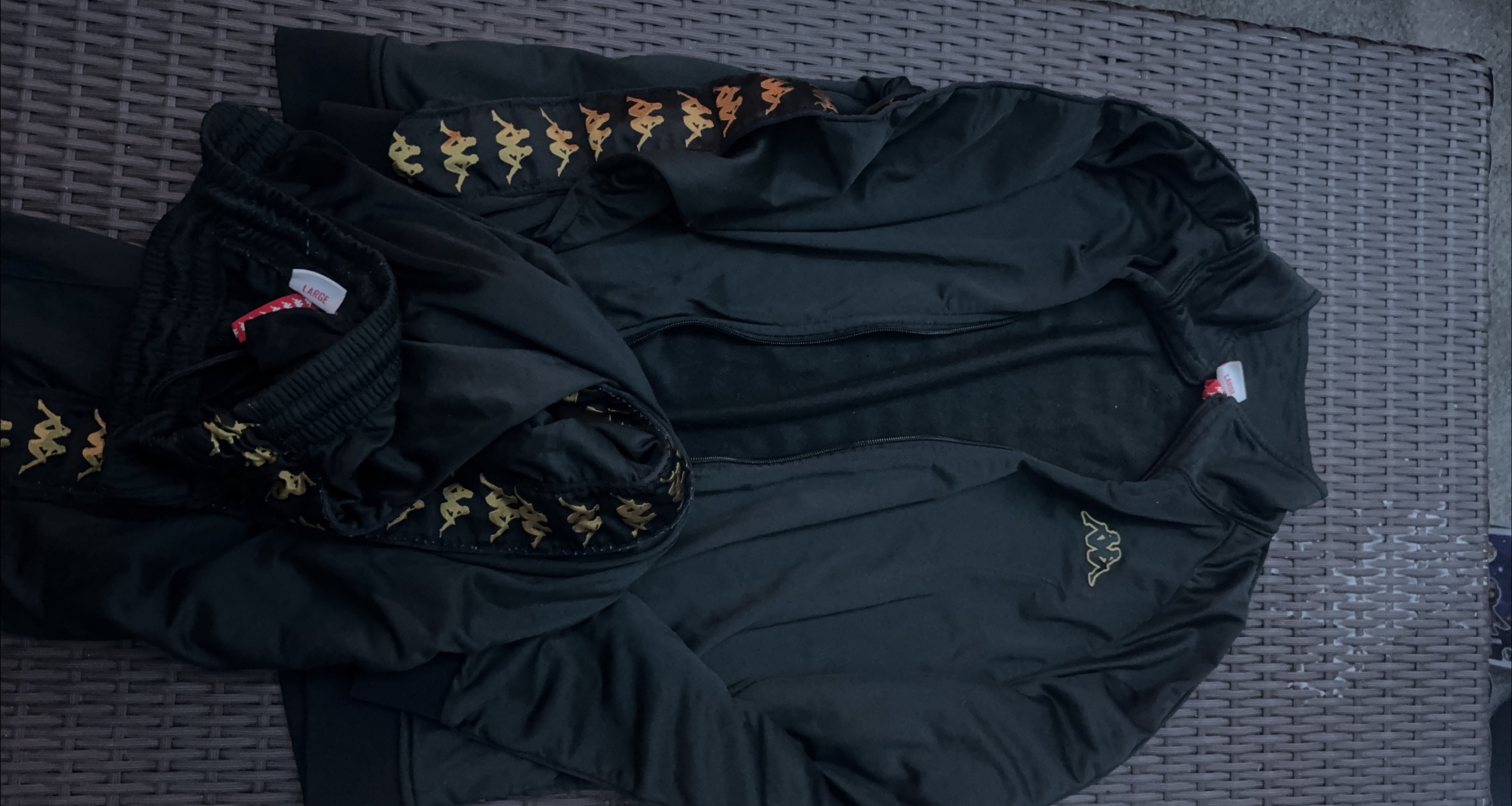 Vintage Kappa Black Tracksuit - Size Large thumbnail