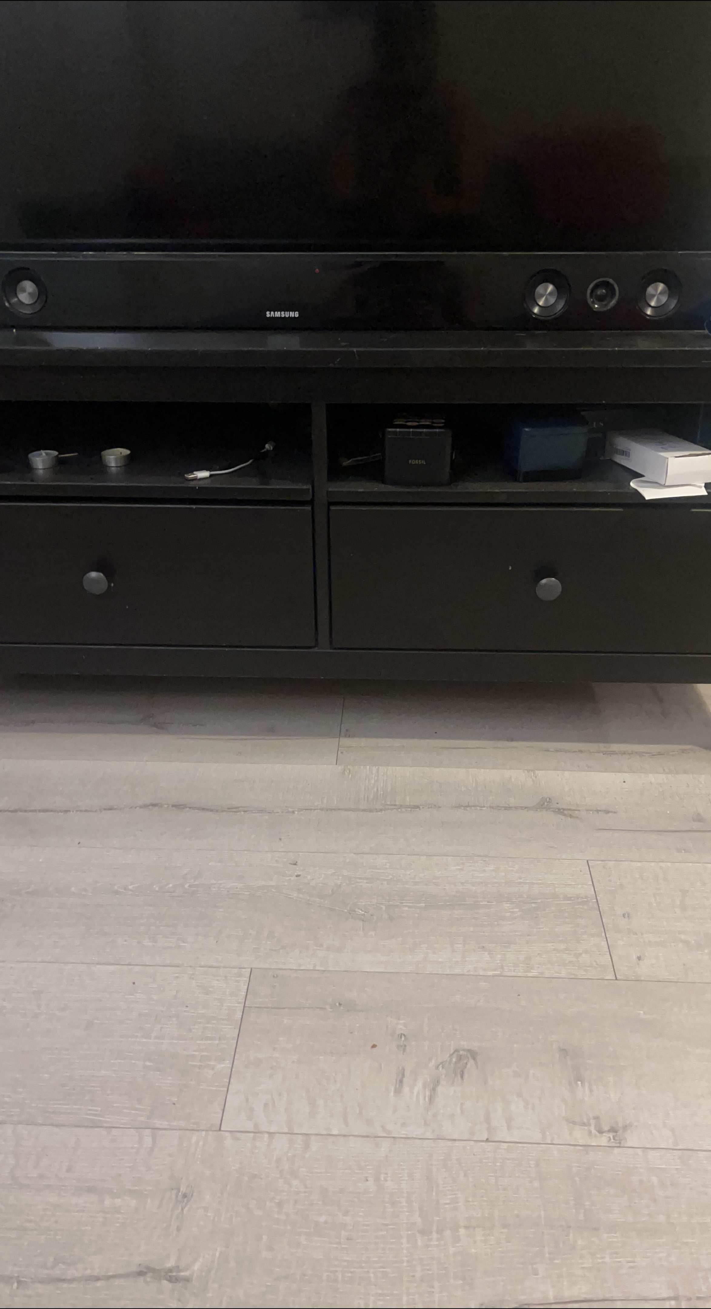 Samsung TV with Black Stand