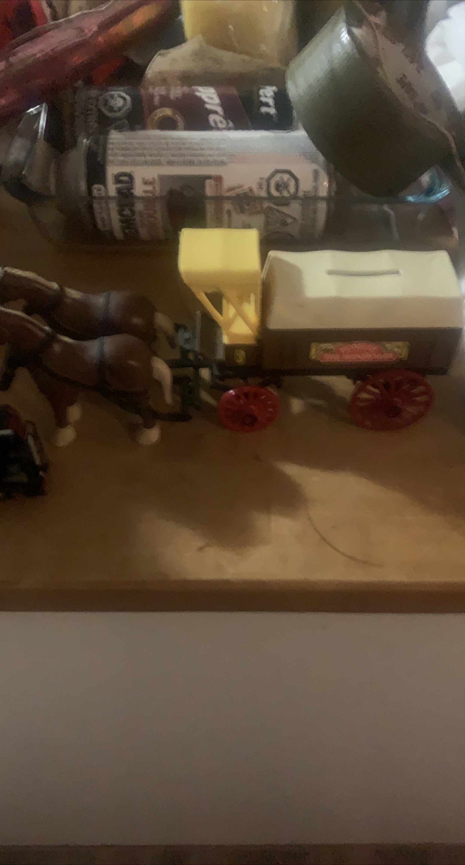Vintage Horse-Drawn Wagon Toy thumbnail