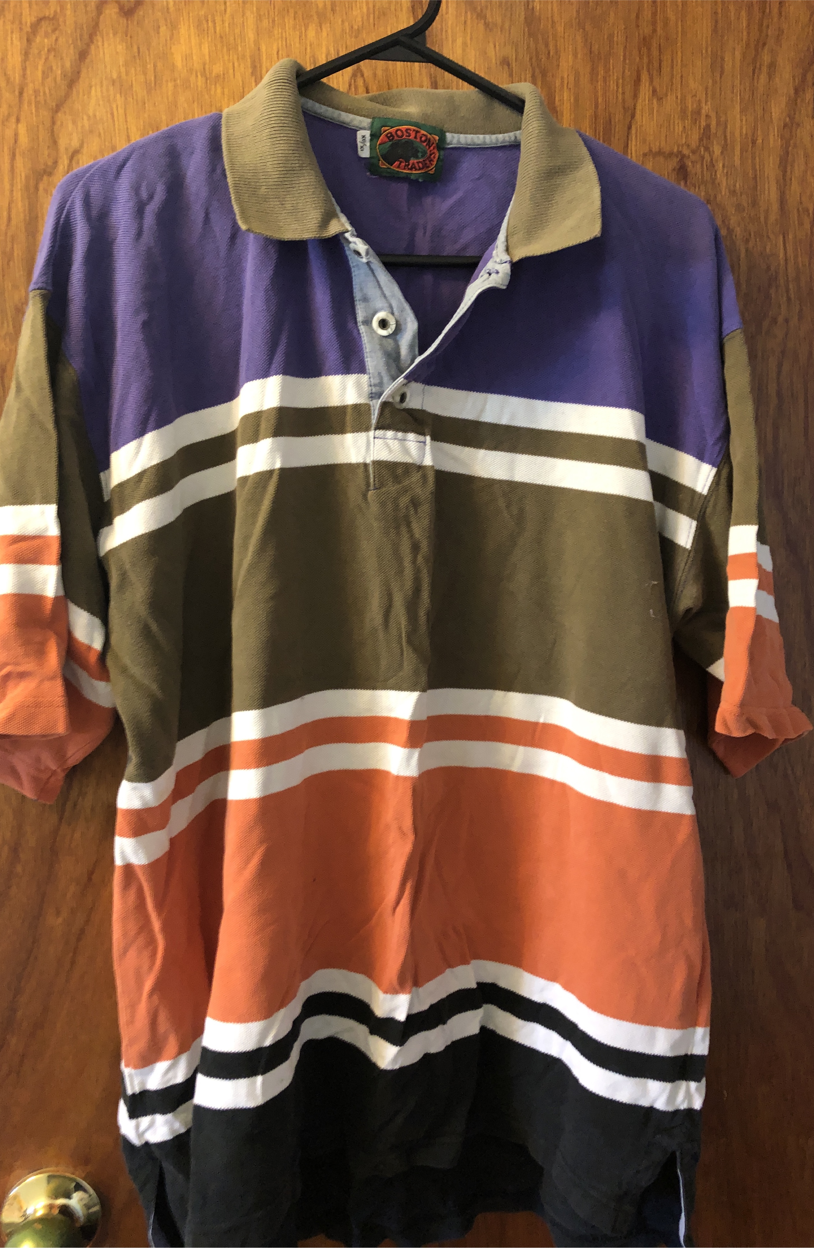 🥕Boston Trader Striped Polo Shirt Size XL thumbnail