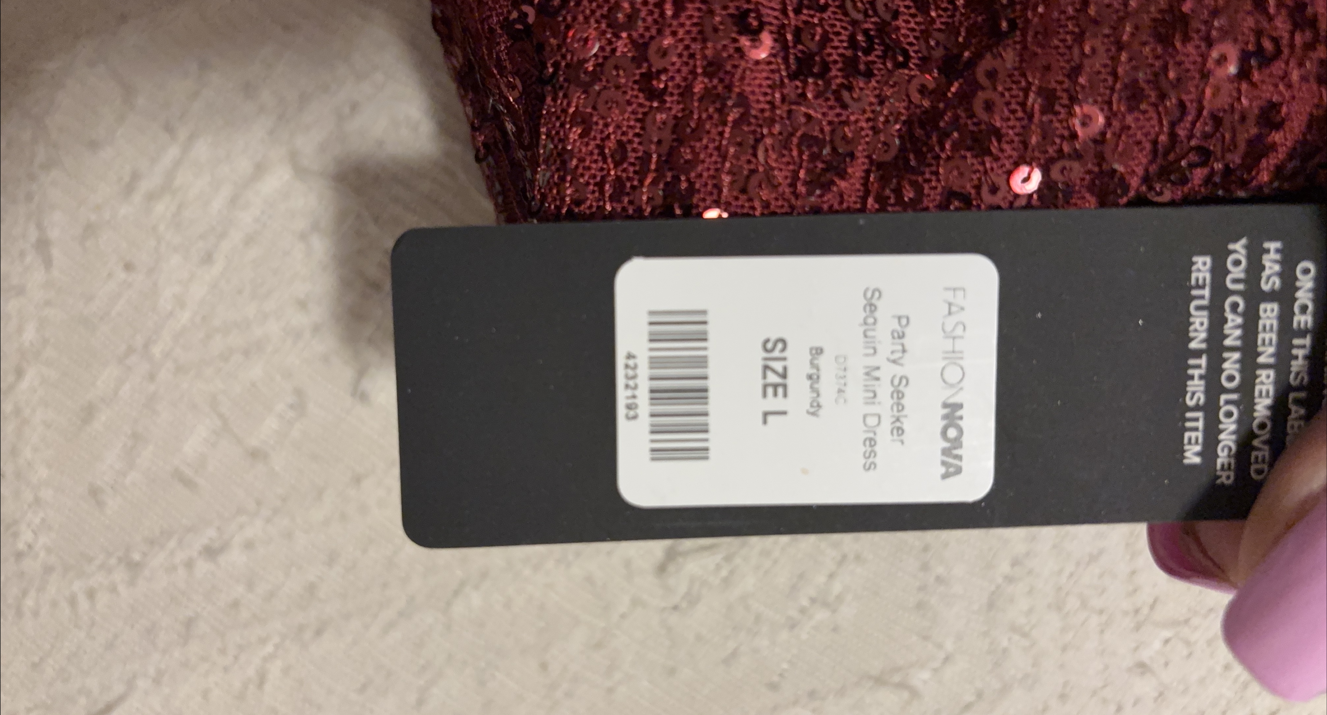 Fashion Nova Party Seeker Sequin Mini Dress - Size L thumbnail