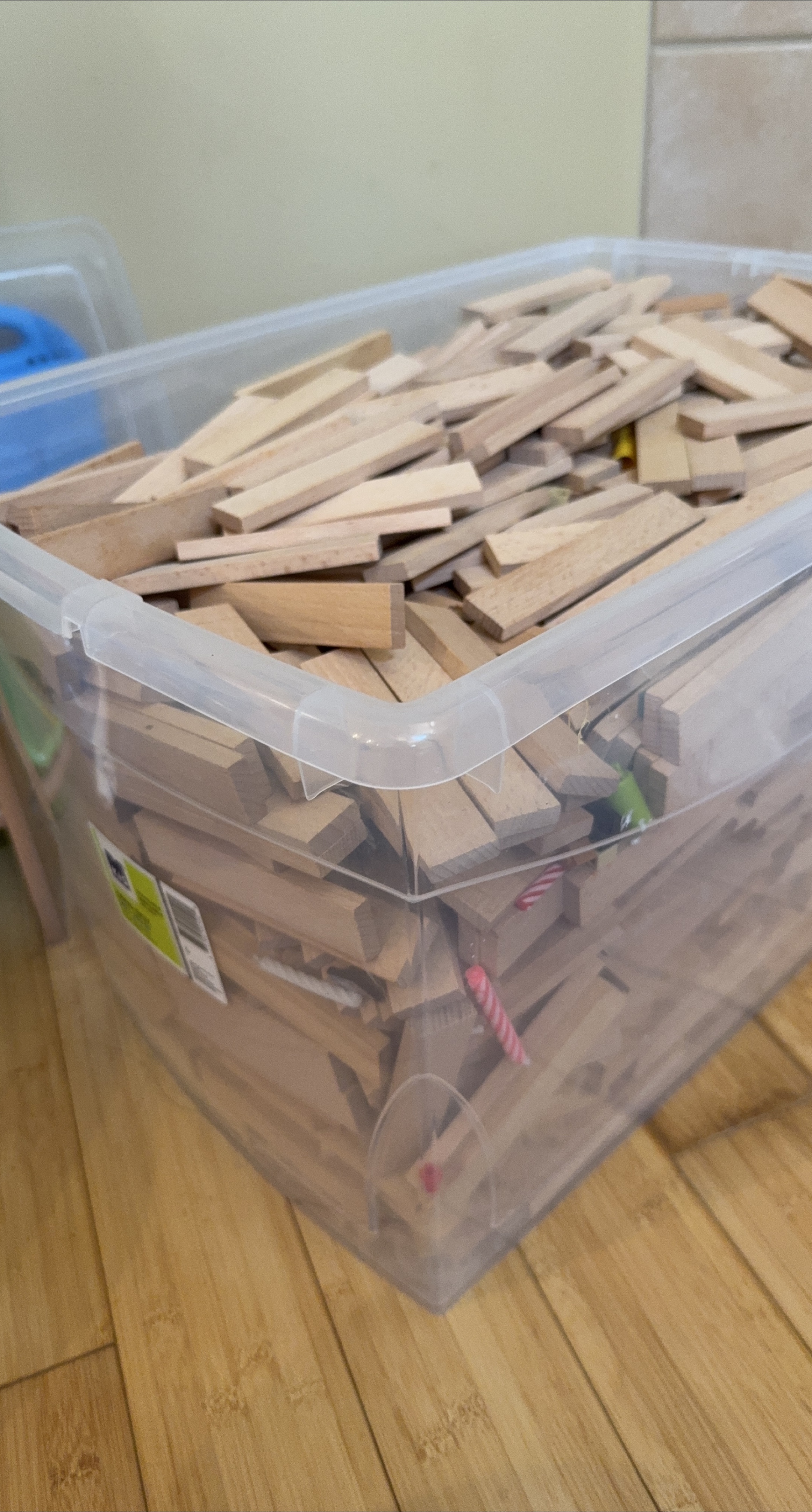 Wooden Dominoes Set in Plastic Bin thumbnail