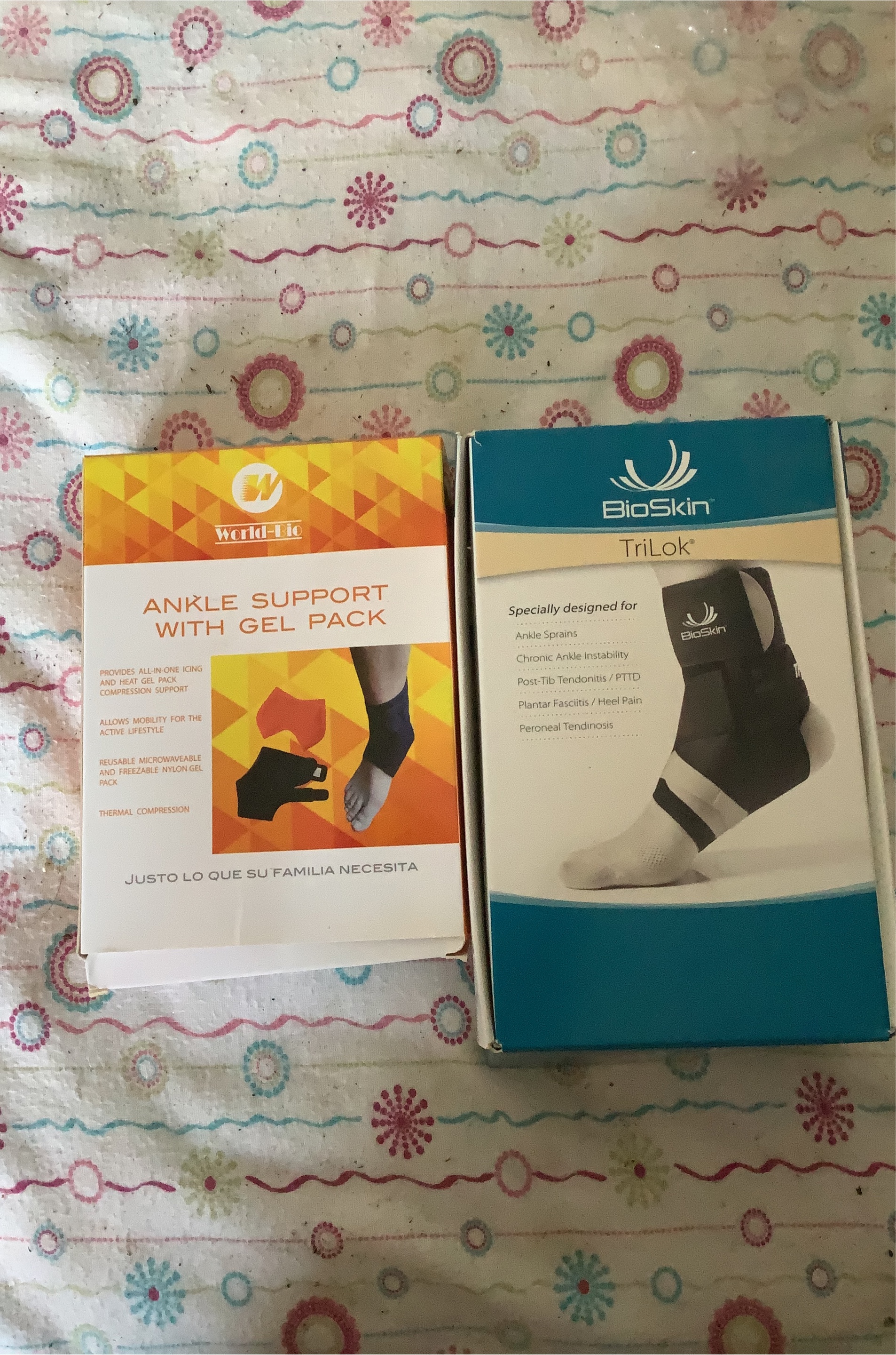 World-Bio Ankle Support with Gel Pack & BioSkin TriLok thumbnail