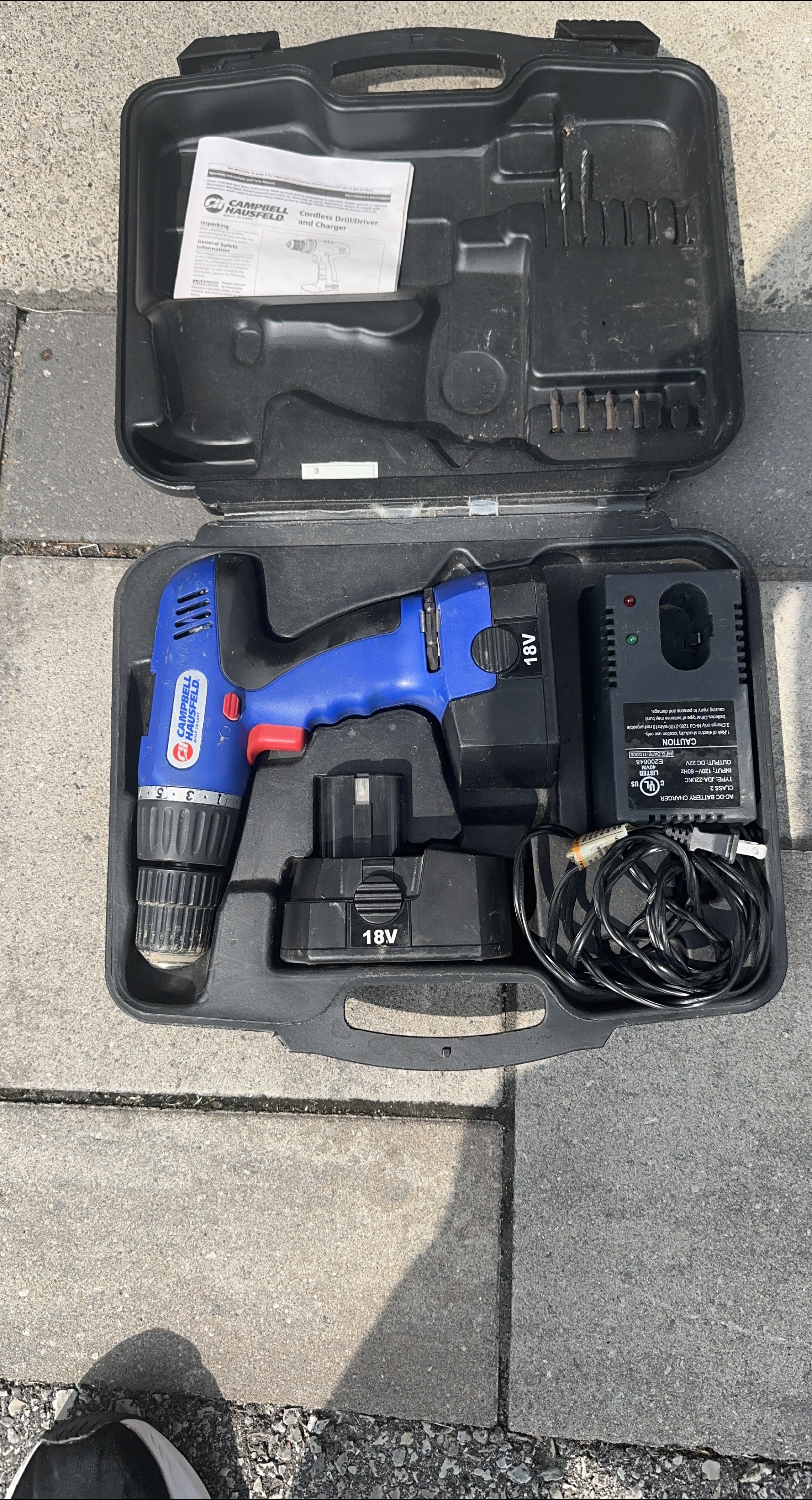 Campbell Hausfeld 18V Cordless Drill/Driver w/ Charger thumbnail