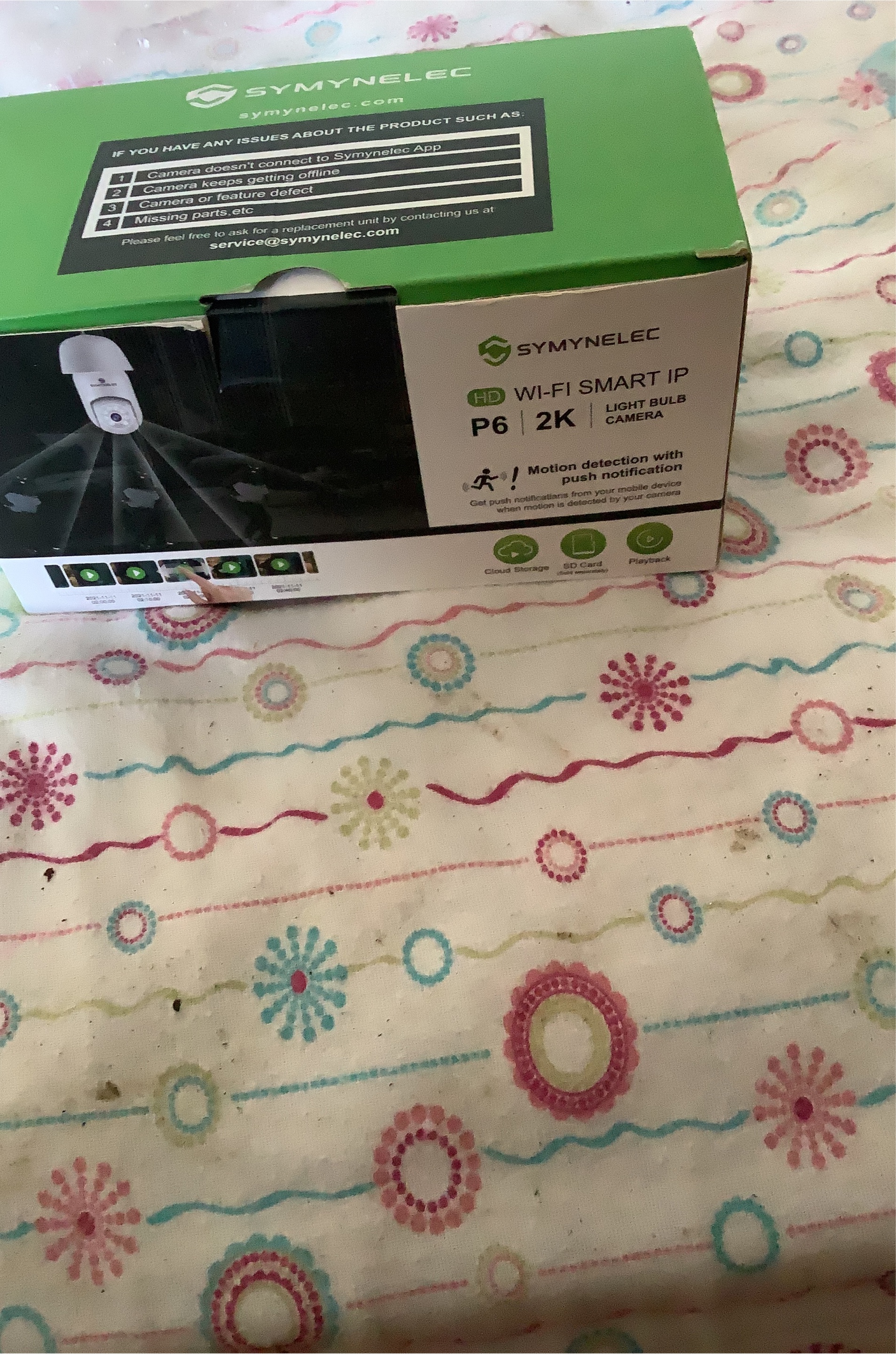 Symynelec P6 2K WiFi Smart IP Light Bulb Camera thumbnail