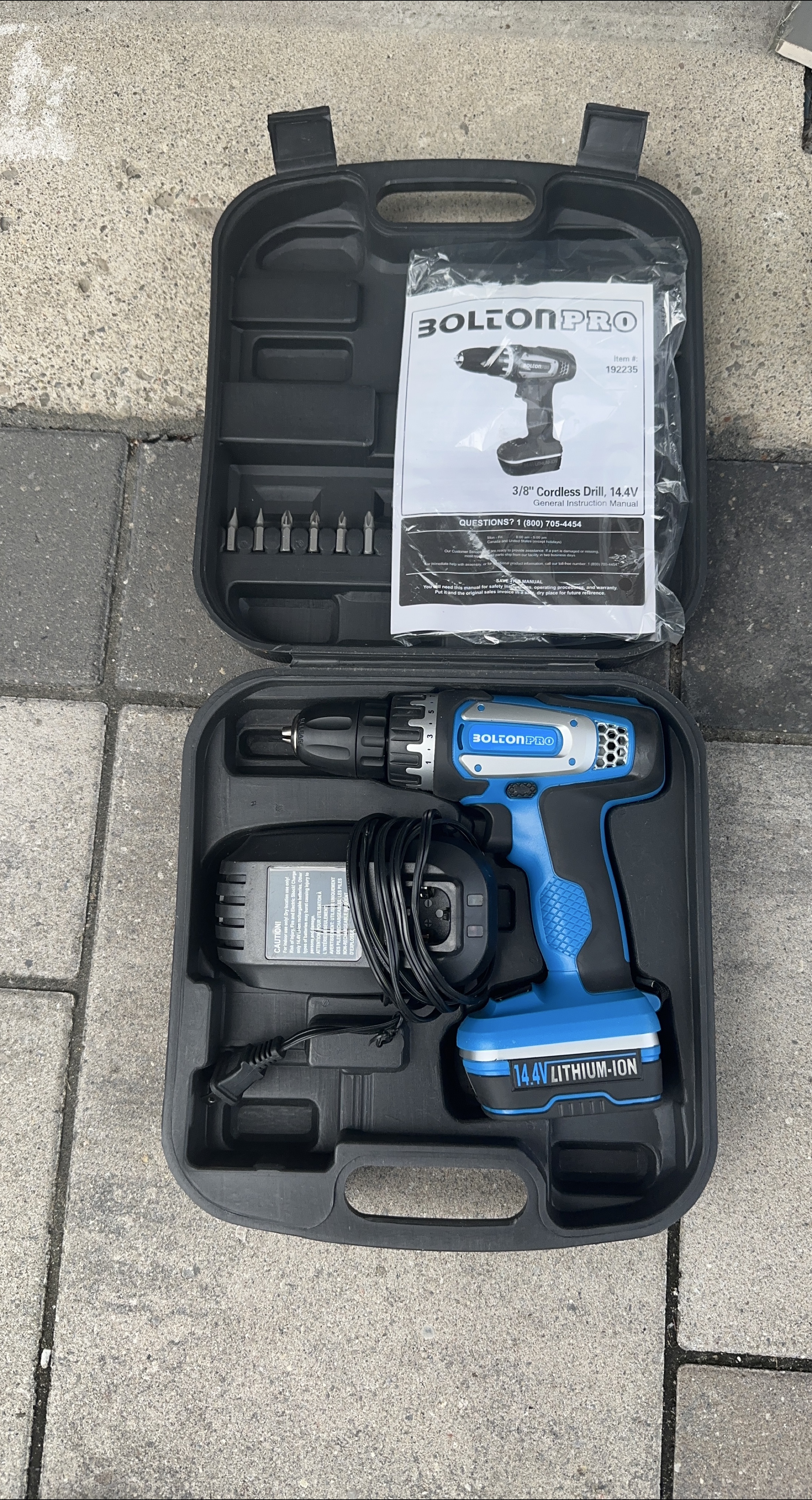 Bolton Pro 3/8" Cordless Drill 14.4V w/ Case image indicator(1)