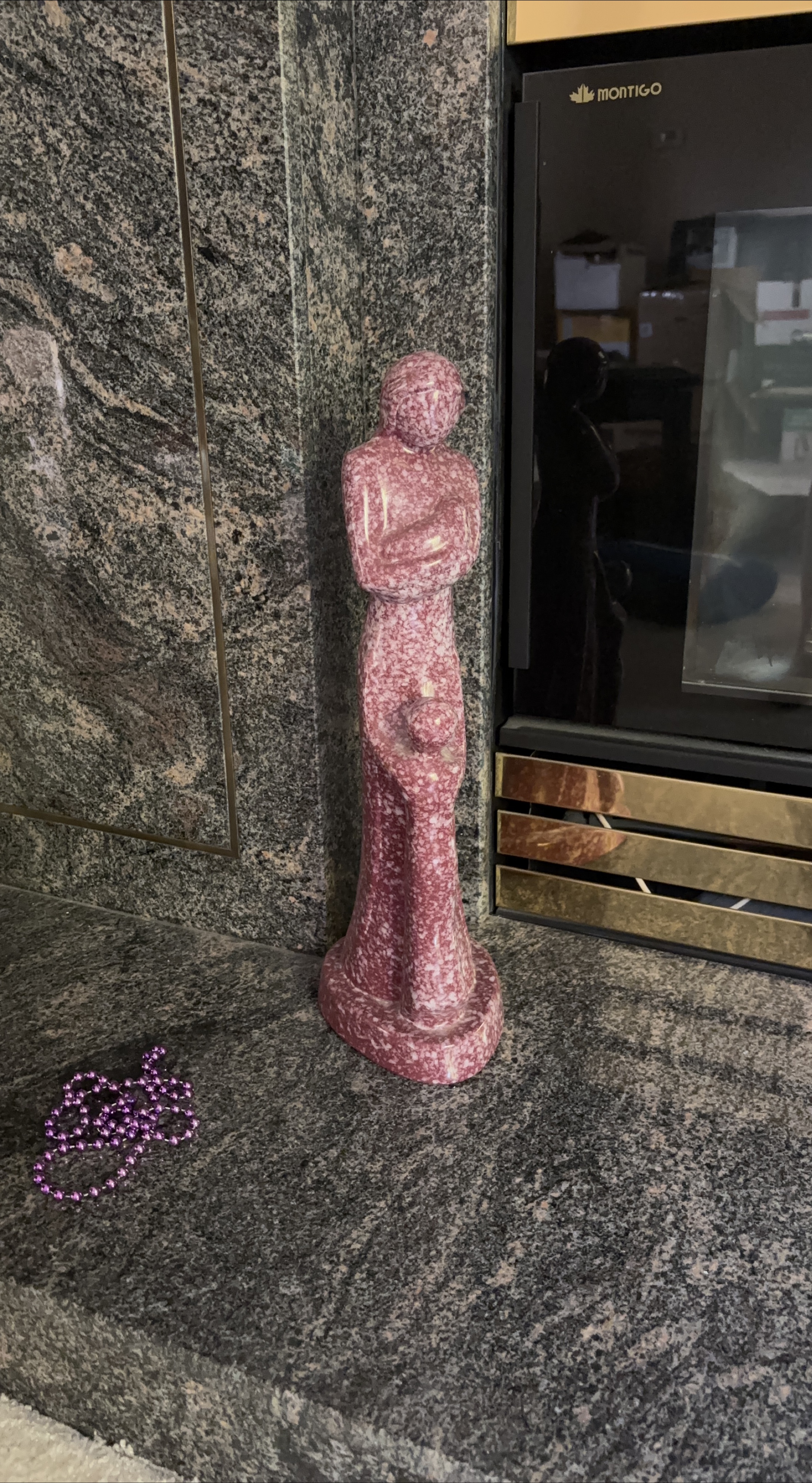 Pink Stone Statue Figurine