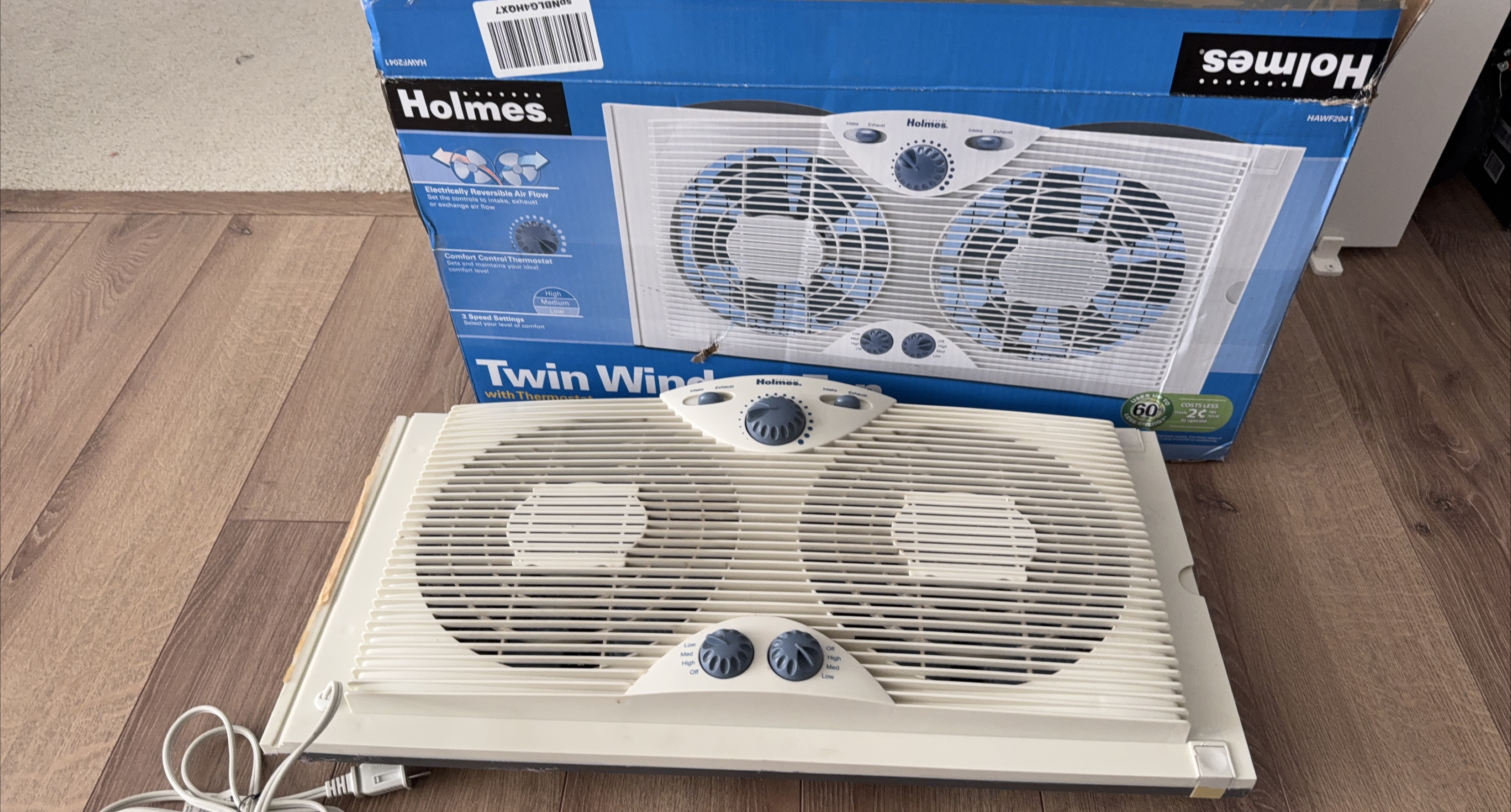 Holmes Twin Window Fan with Thermostat thumbnail