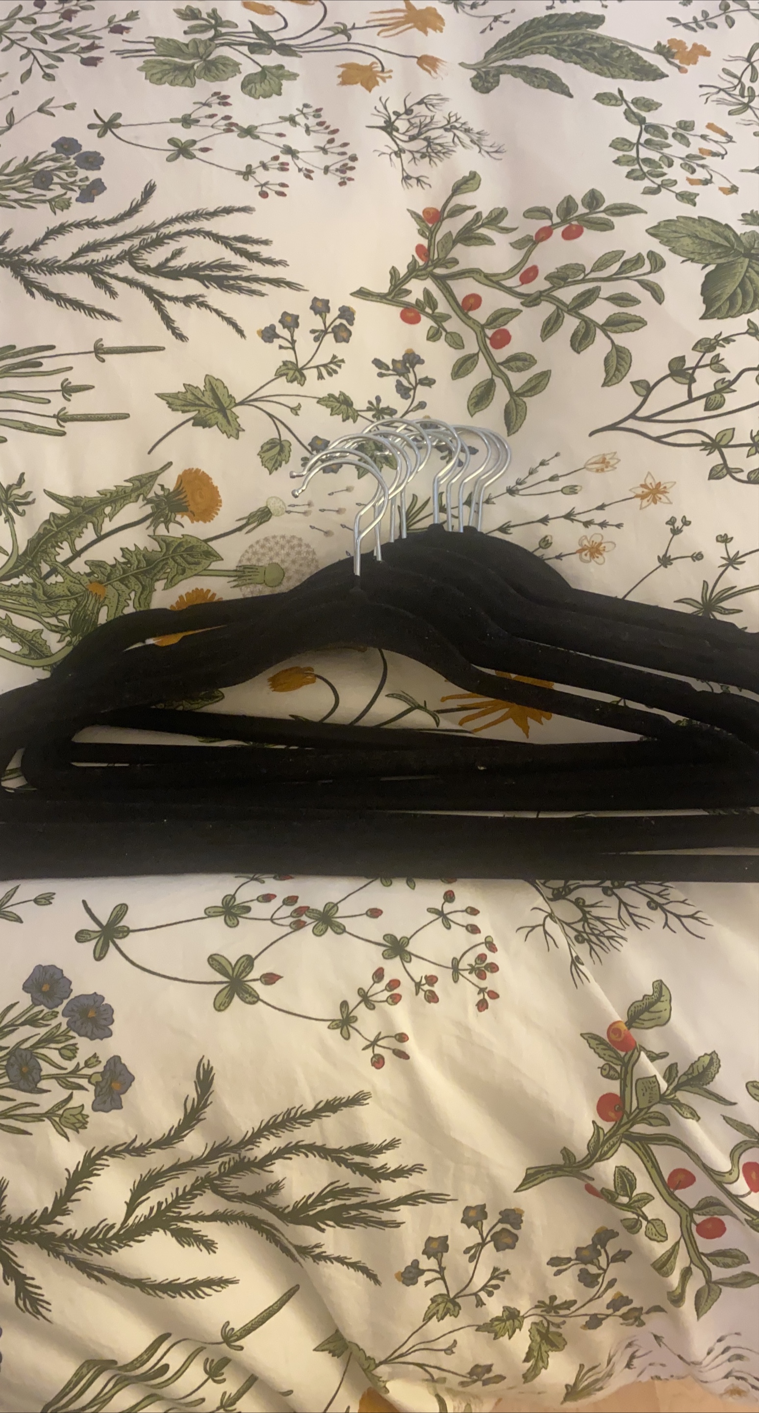 Black Velvet Clothes Hangers - Set of 10 thumbnail