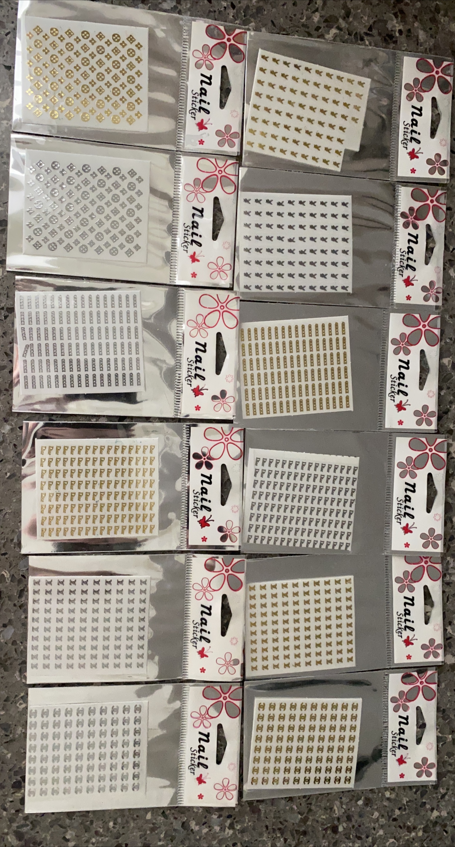 Designer Nail Stickers - Chanel, Dior, Gucci, LV, Playboy thumbnail