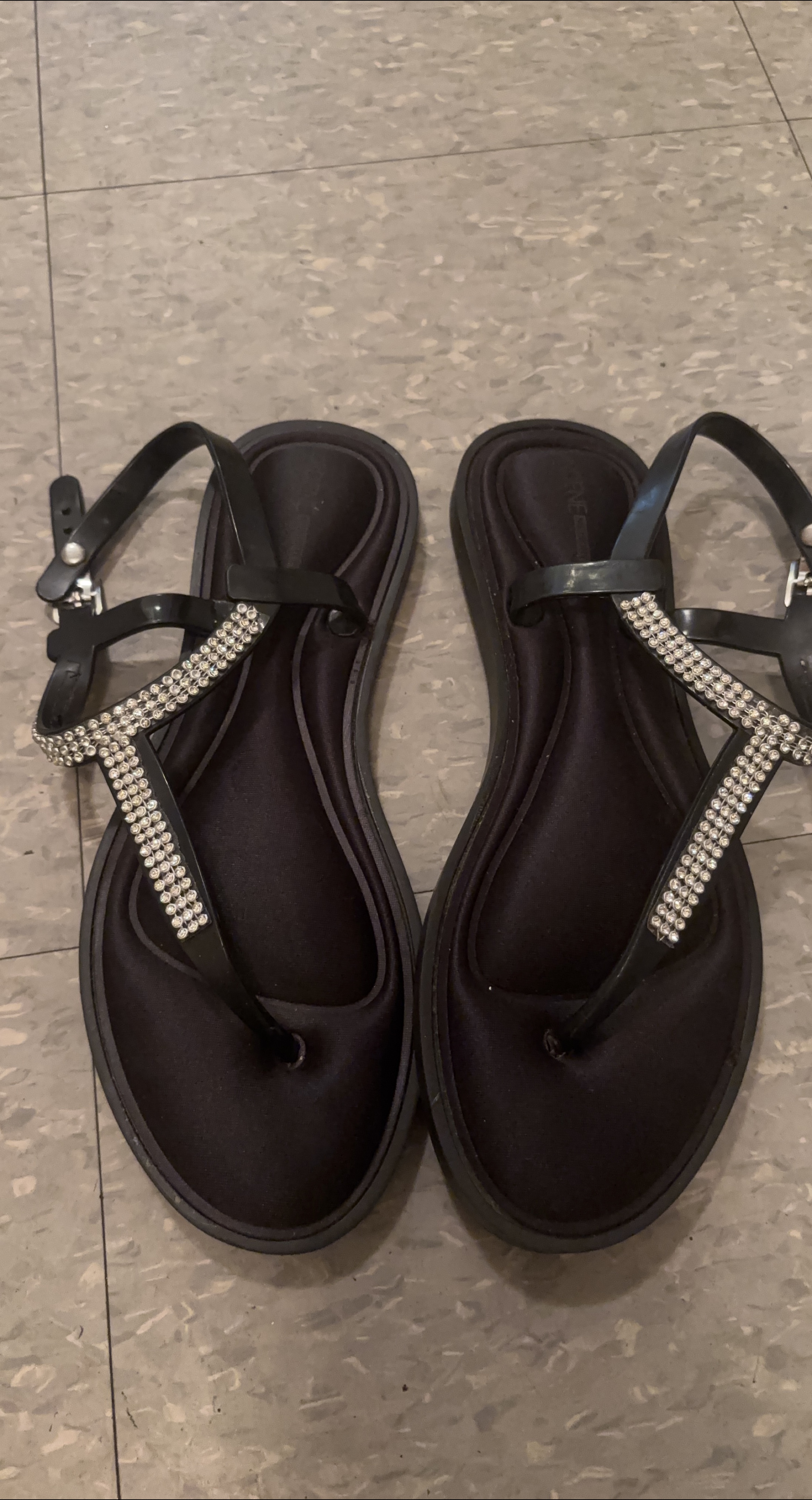 Anne Klein Black Sandals Size 8 thumbnail