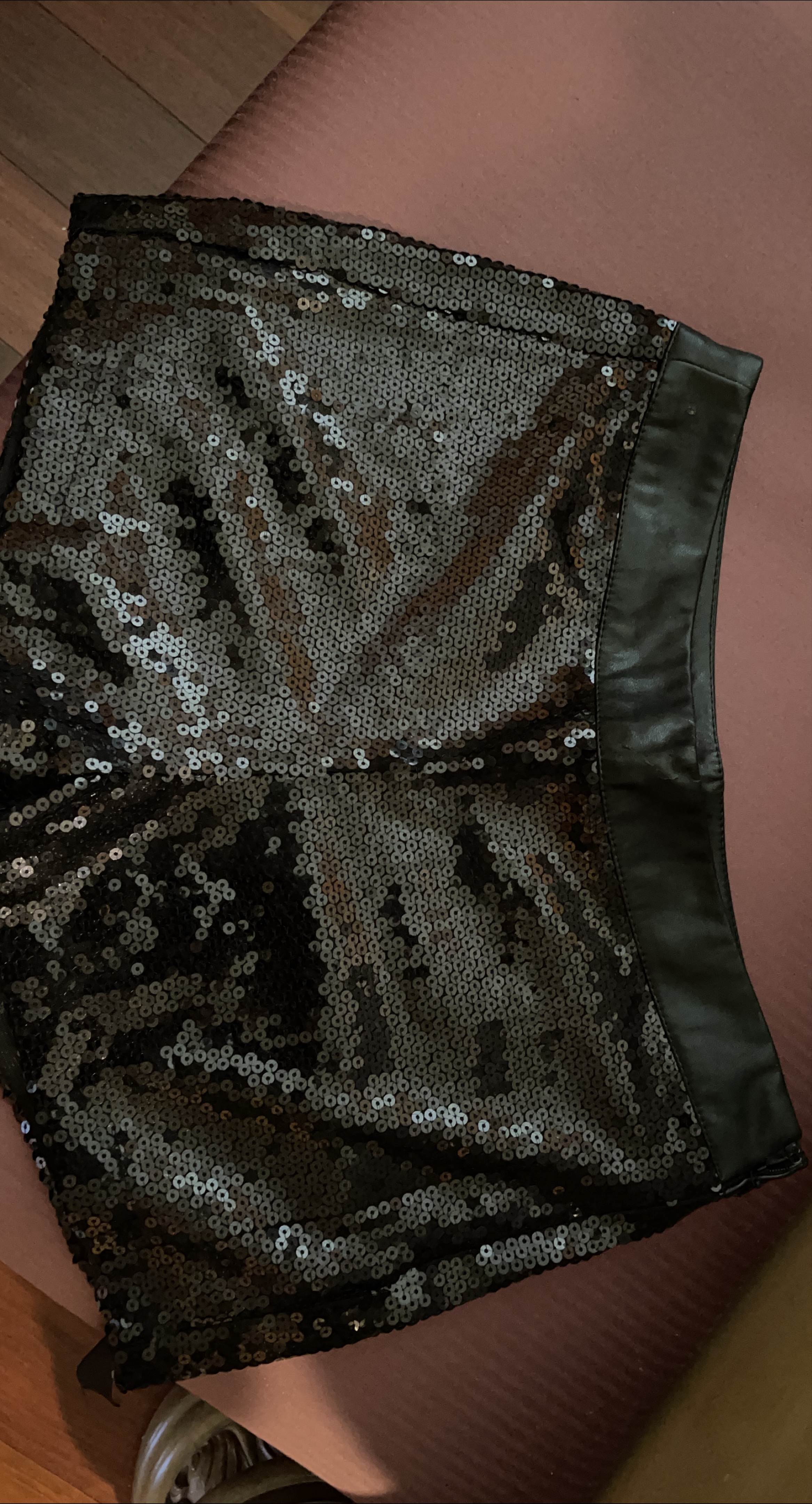 Sequin Shorts - Black thumbnail
