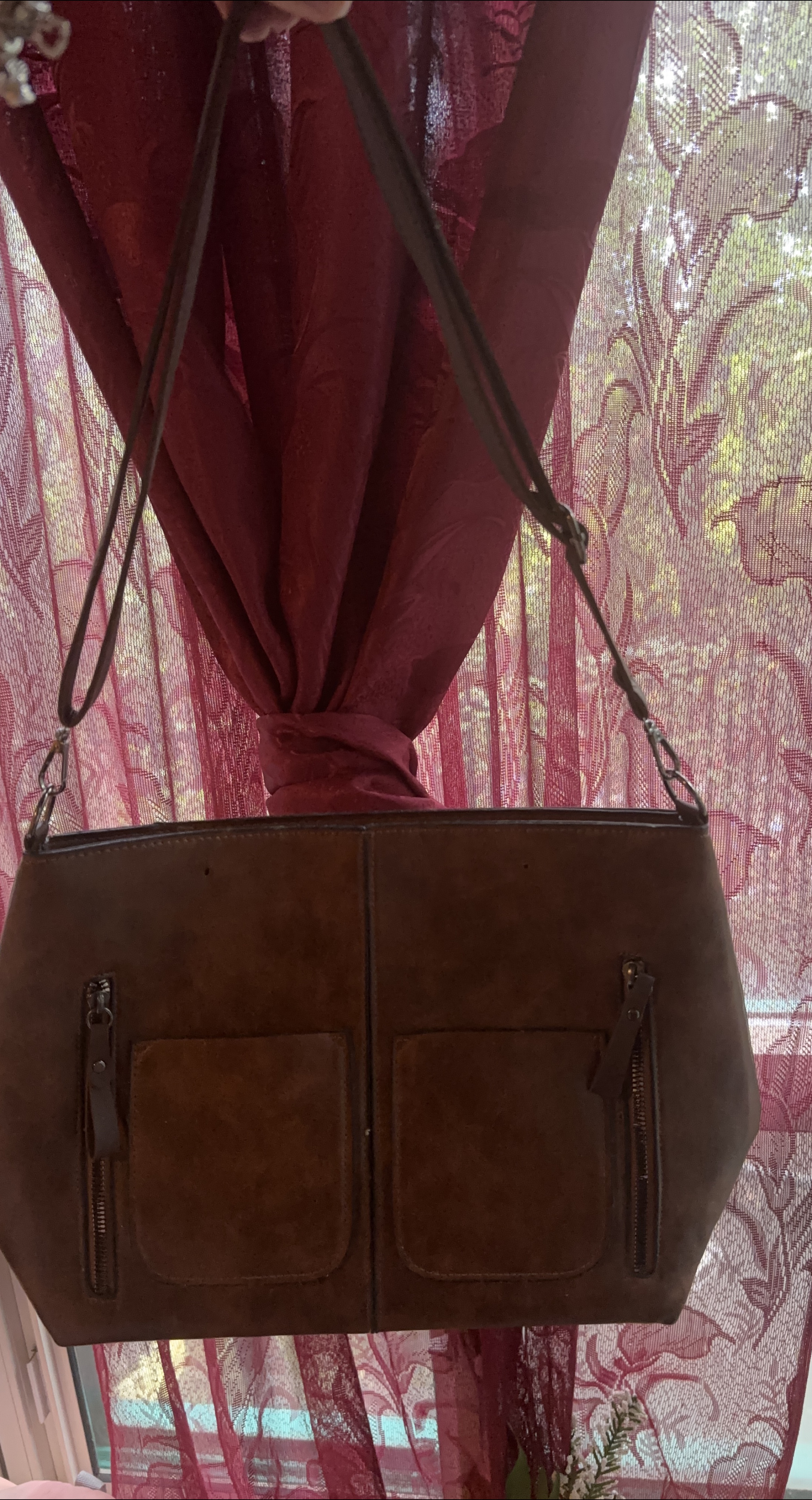 Brown Shoulder Bag with Pockets thumbnail