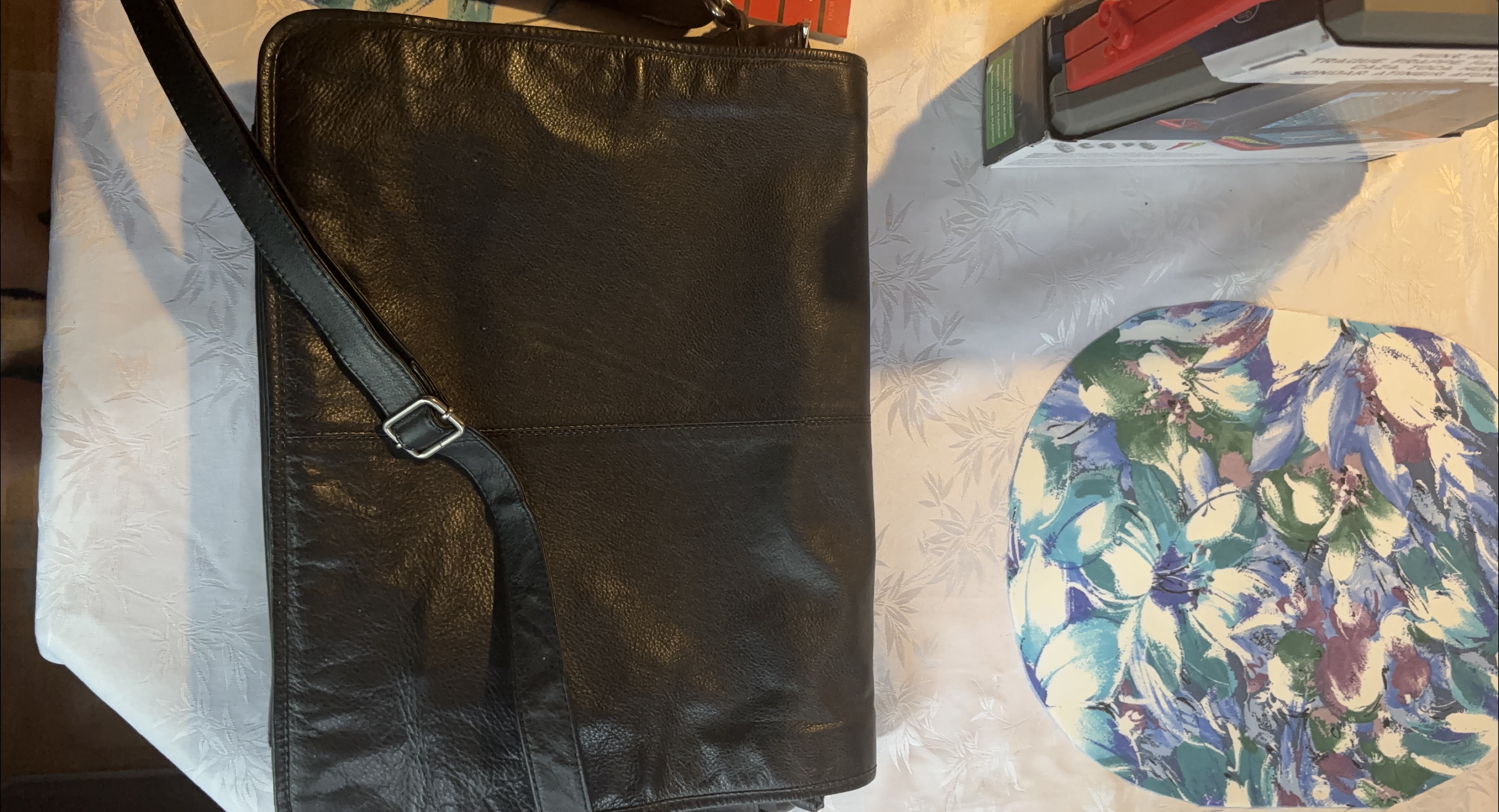Black Leather Crossbody Bag thumbnail