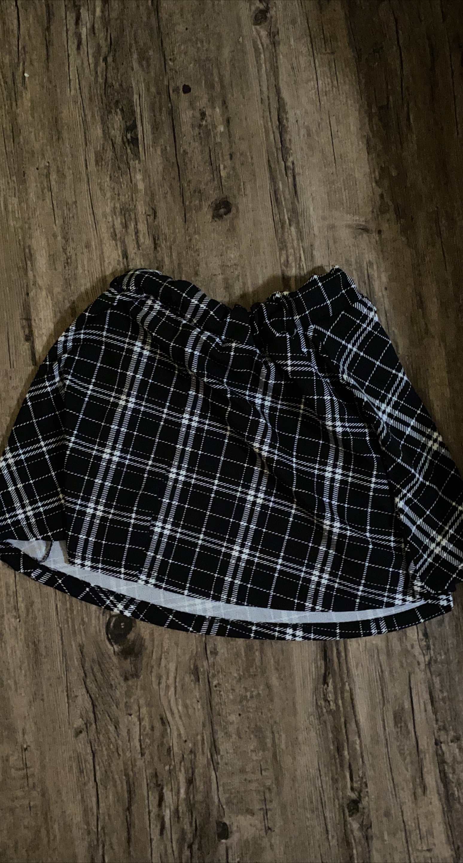 Black & White Plaid Skirt thumbnail