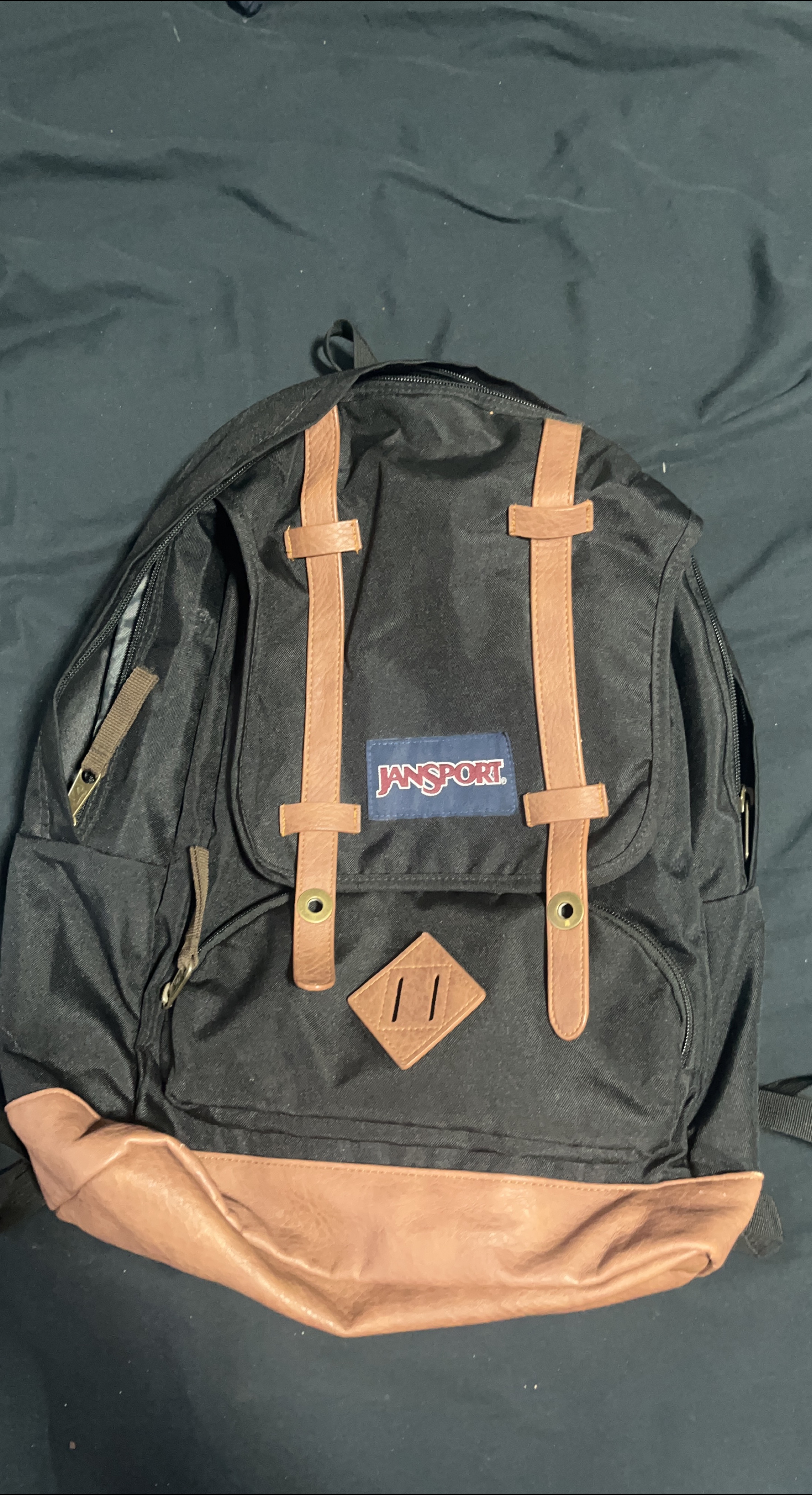 JanSport Black & Brown Backpack thumbnail