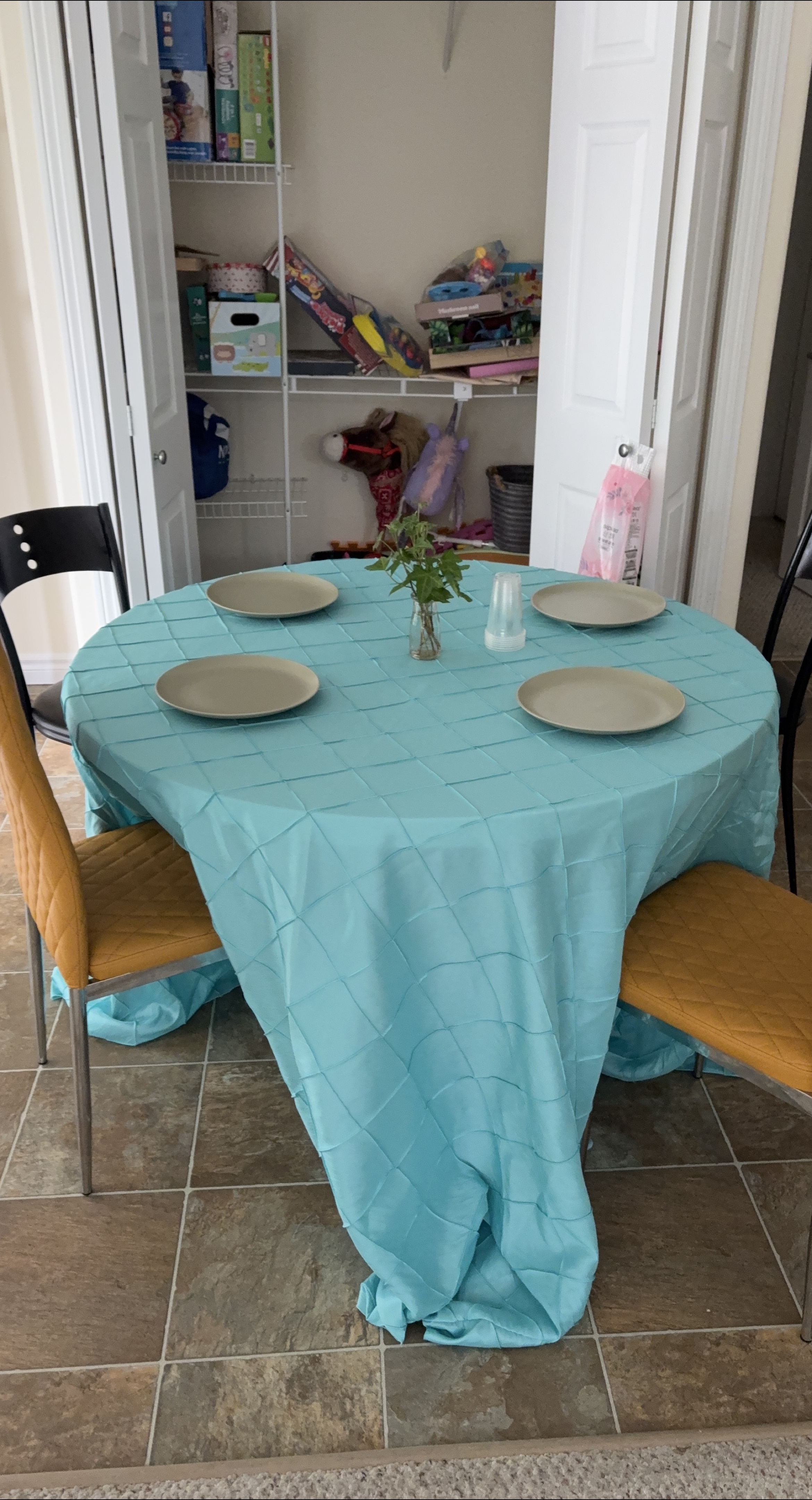 Round Tablecloth - Blue thumbnail