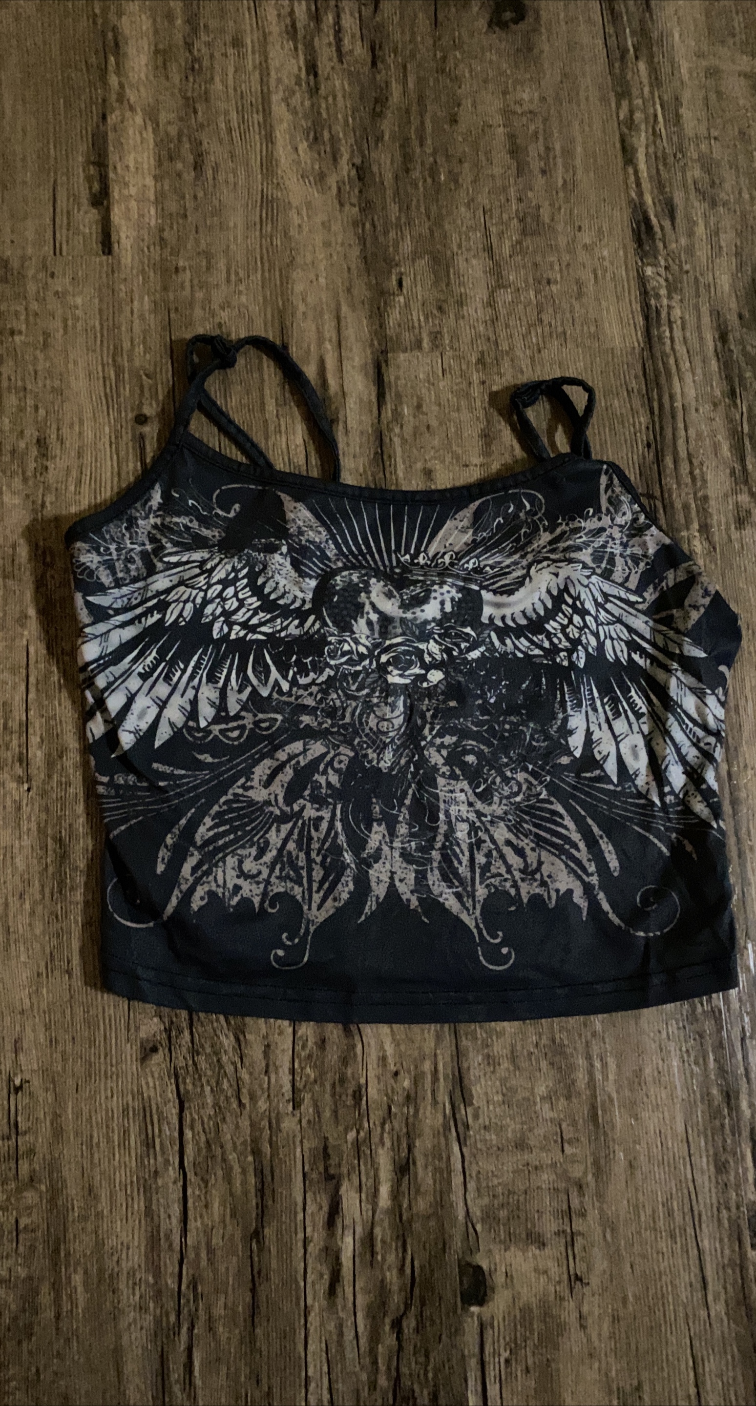 Black Graphic Print Tank Top thumbnail