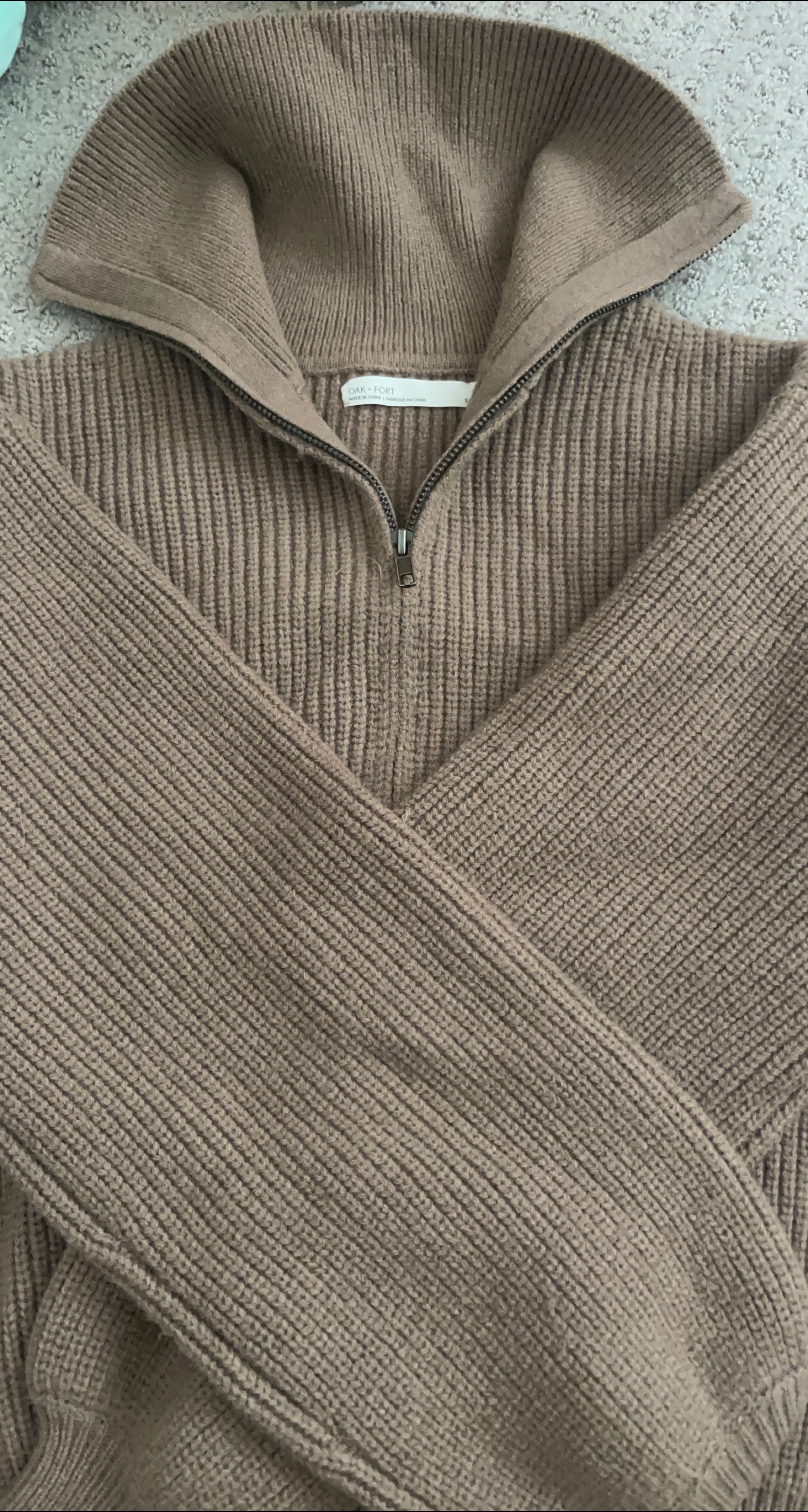 Oak + Fort Knit Half-Zip Sweater thumbnail