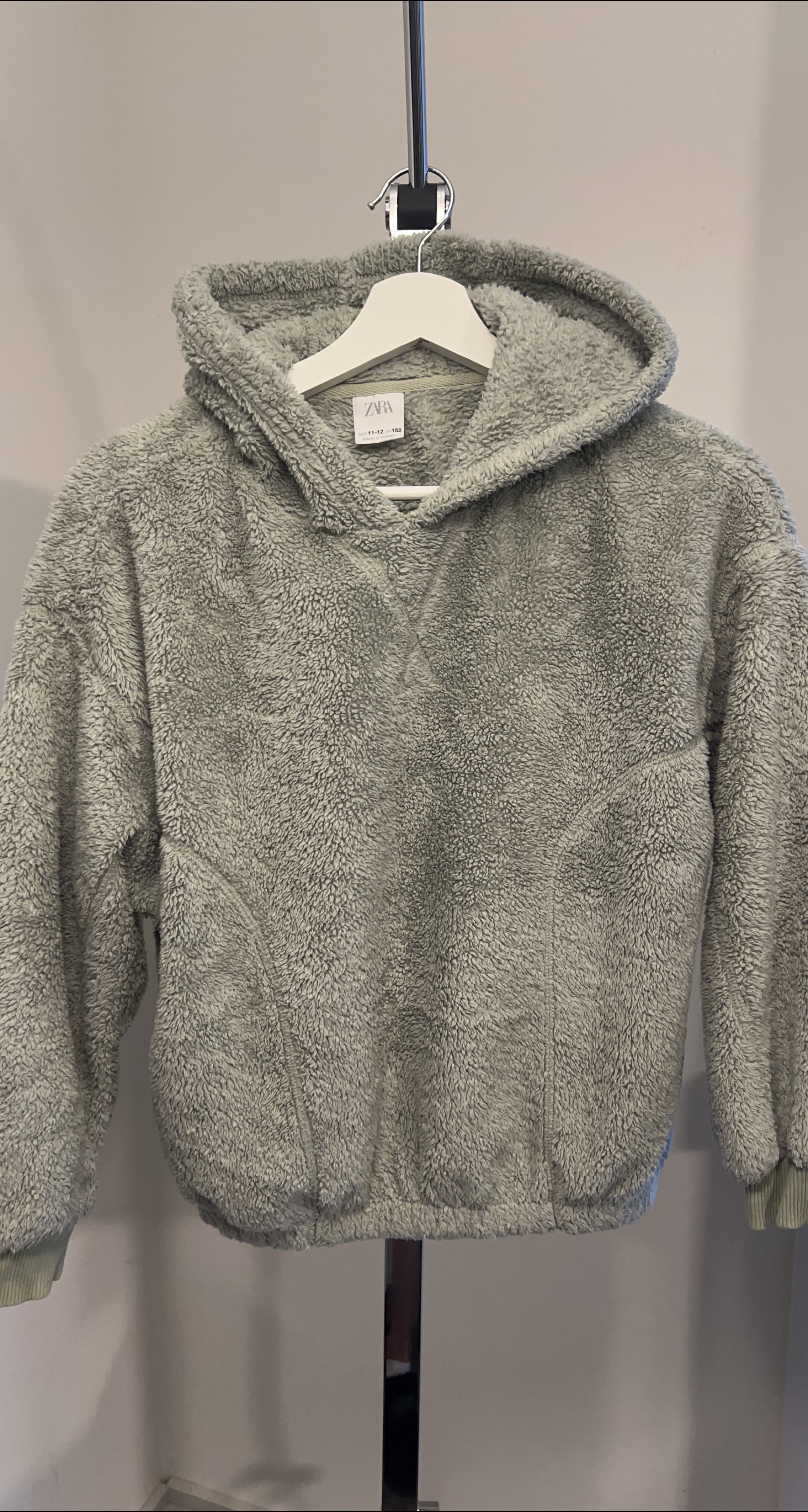Zara Kids Fuzzy Hoodie, Size 11-12 thumbnail