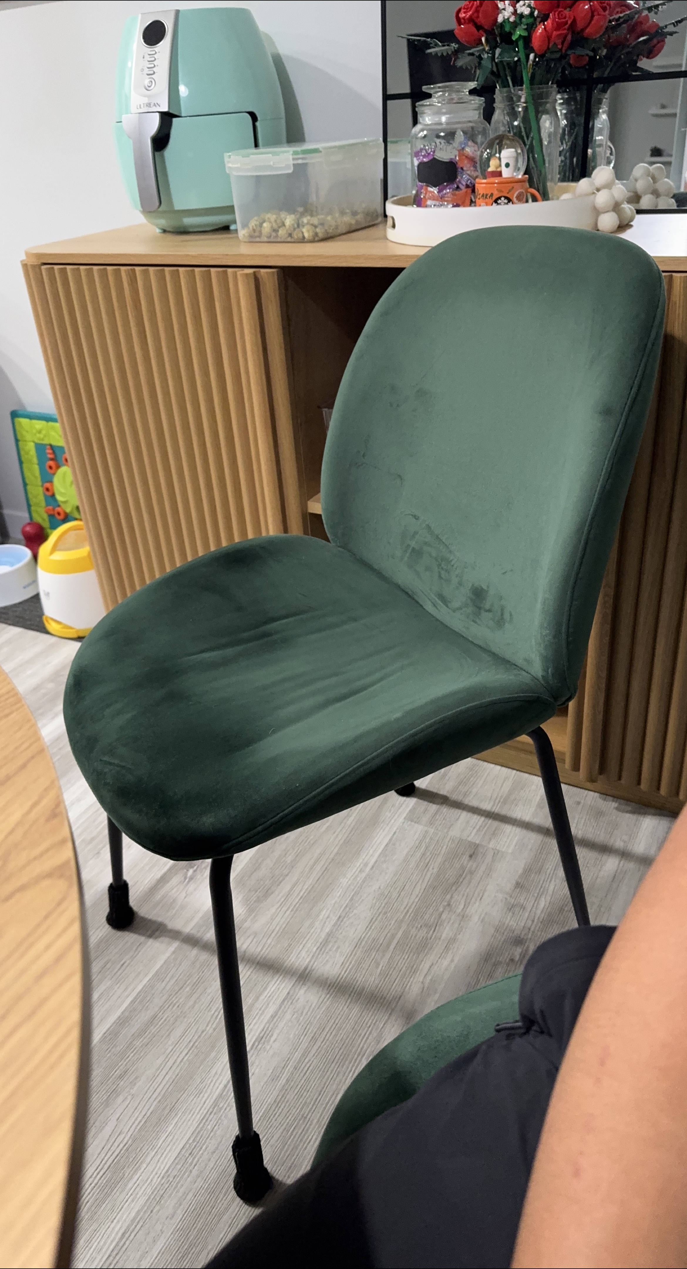 Velvet Dining Chair - Forest Green
