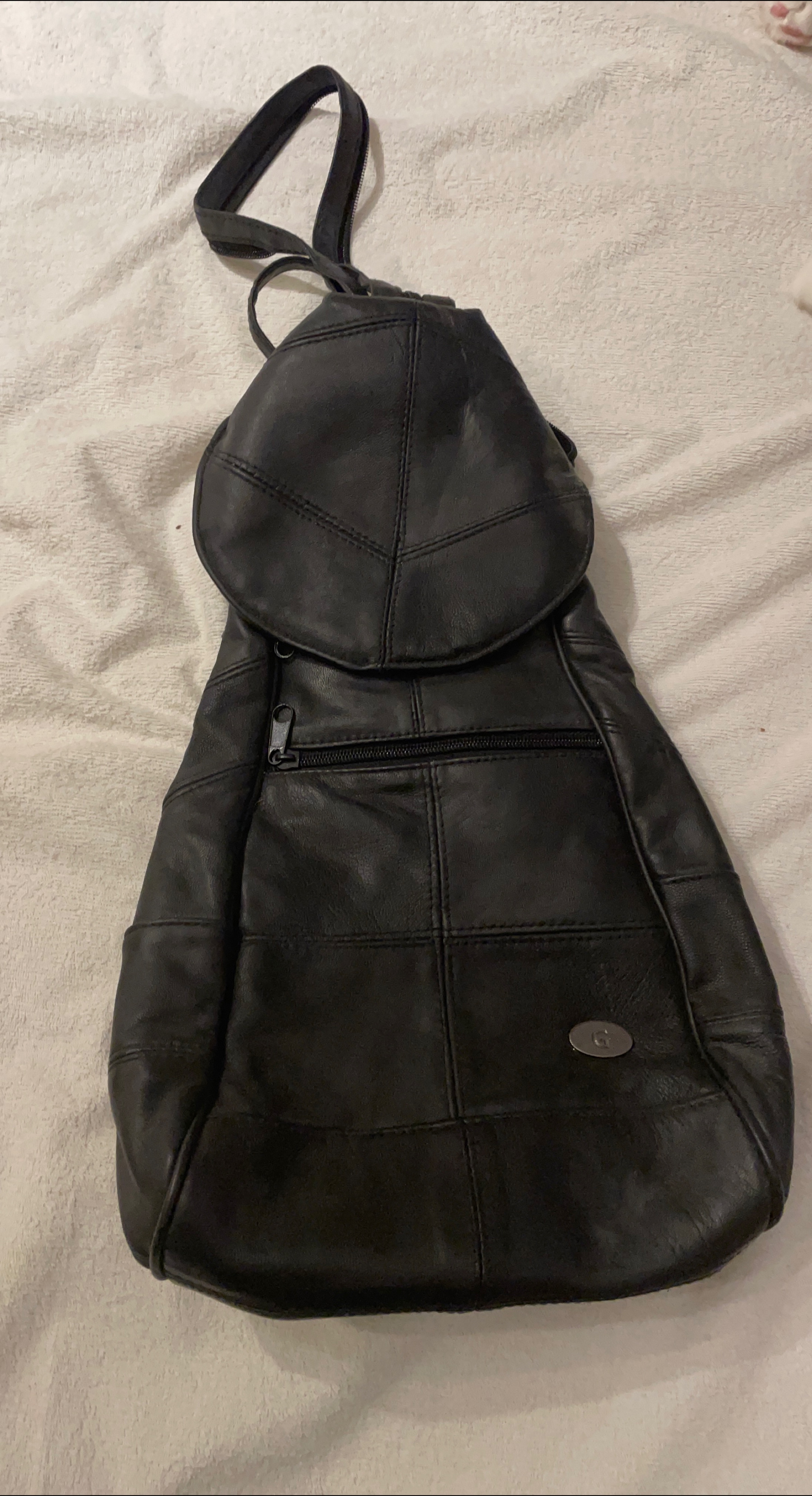 Black Leather Backpack thumbnail
