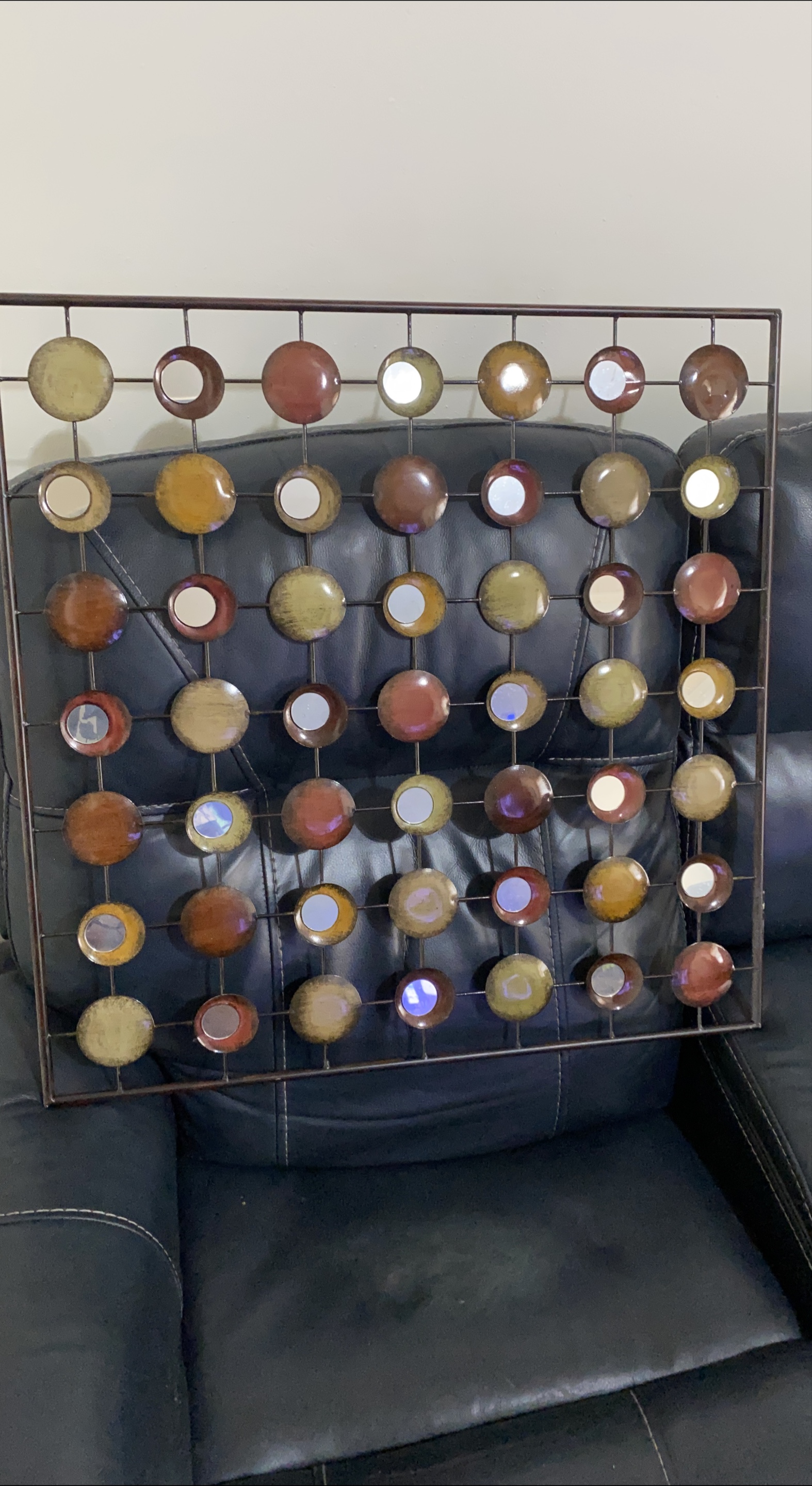 Metal Wall Art with Circle Design thumbnail