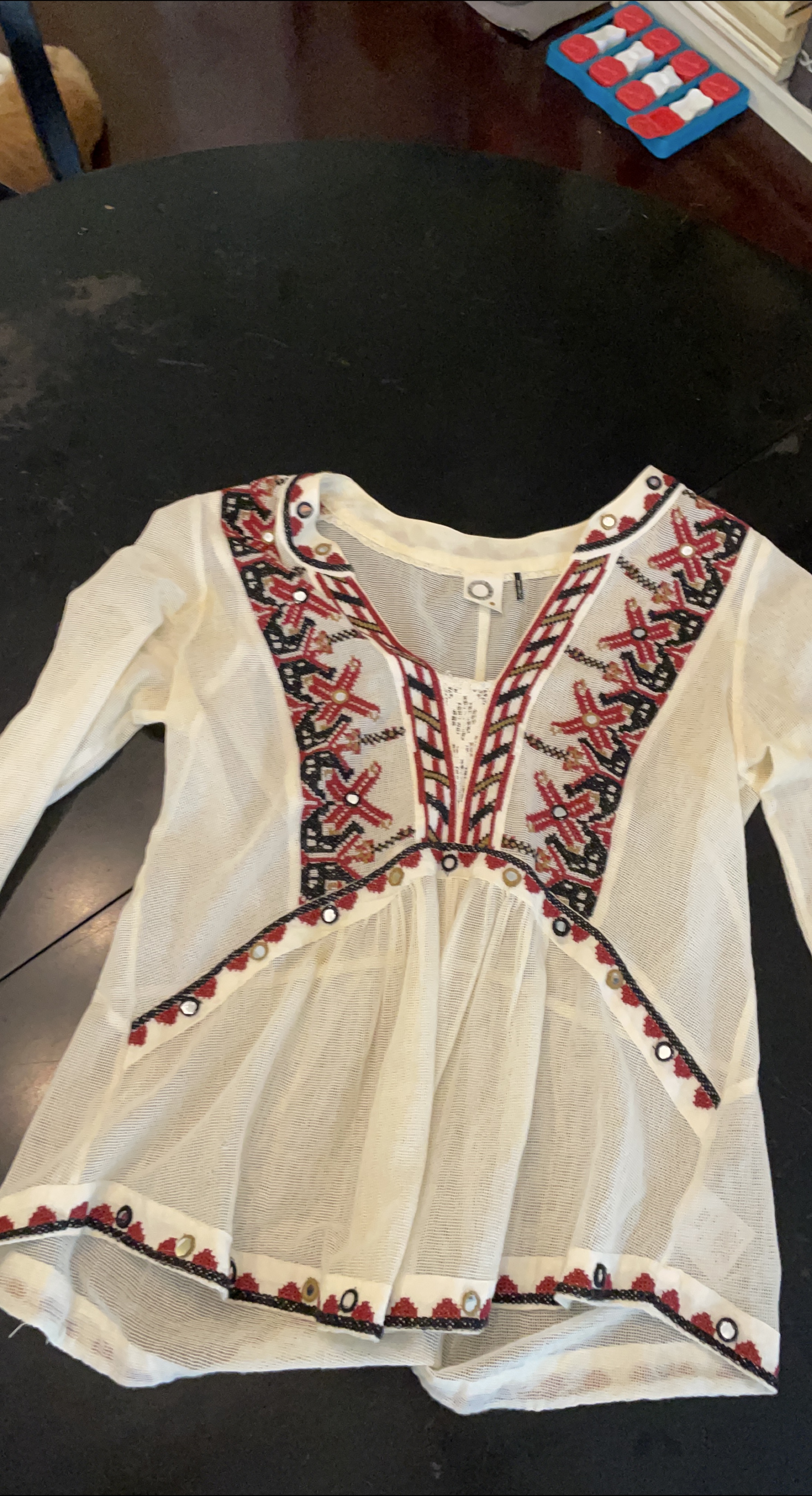 Anthropologie Embroidered Blouse - Size Small thumbnail