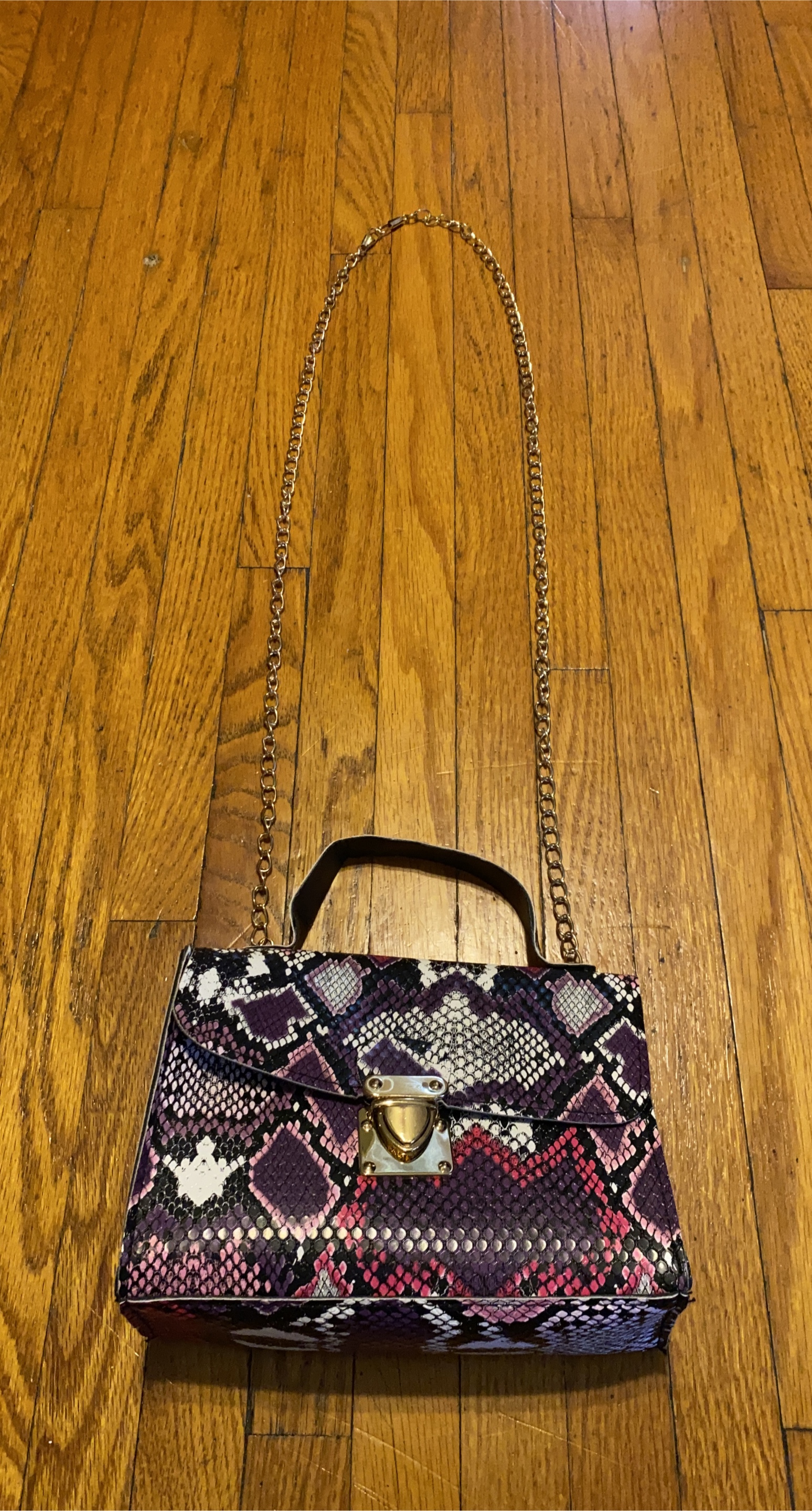 Snakeskin Print Purse