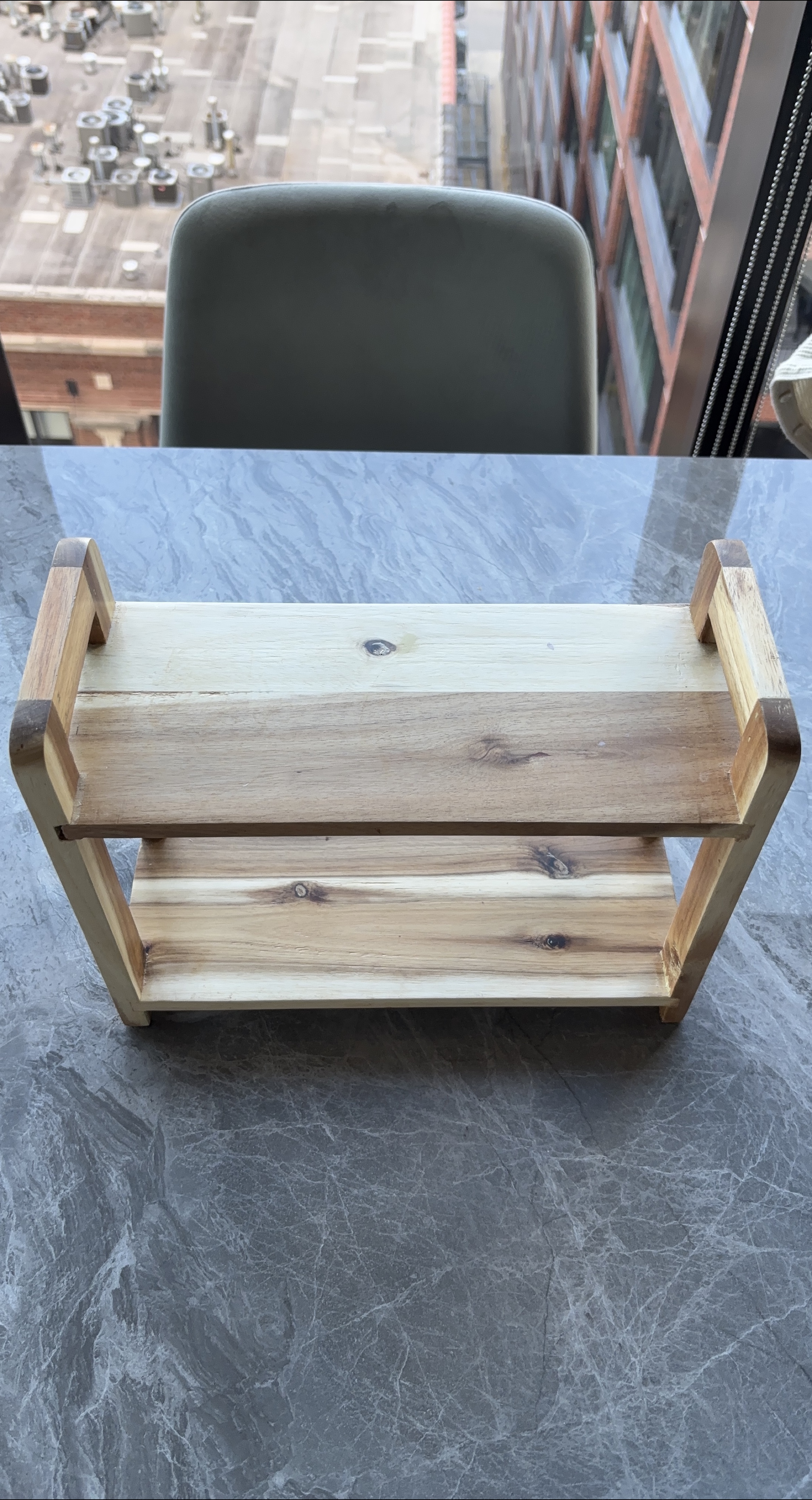 Wooden 2-Tier Shelf