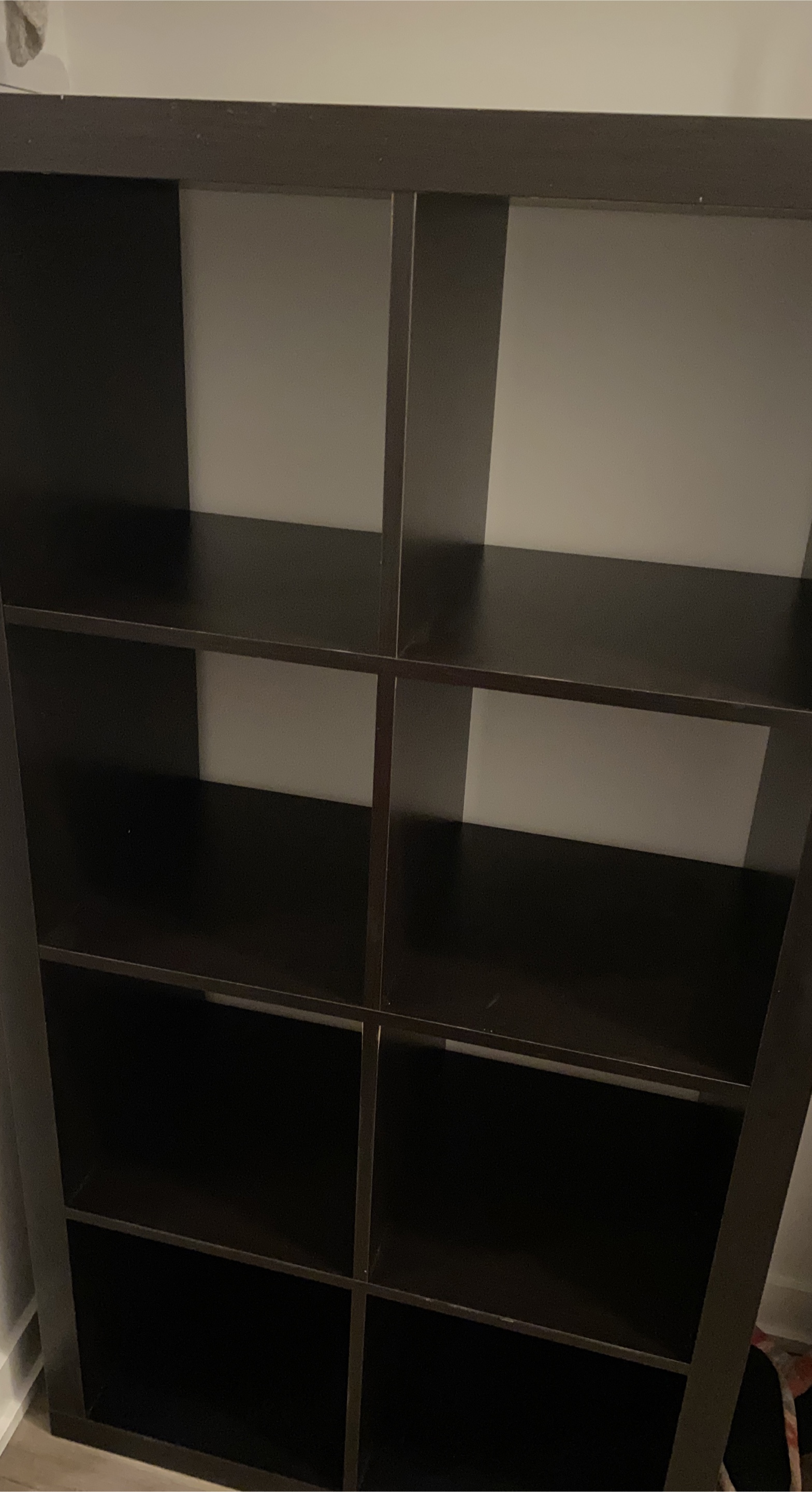 Dark Brown 8-Cube Shelving Unit