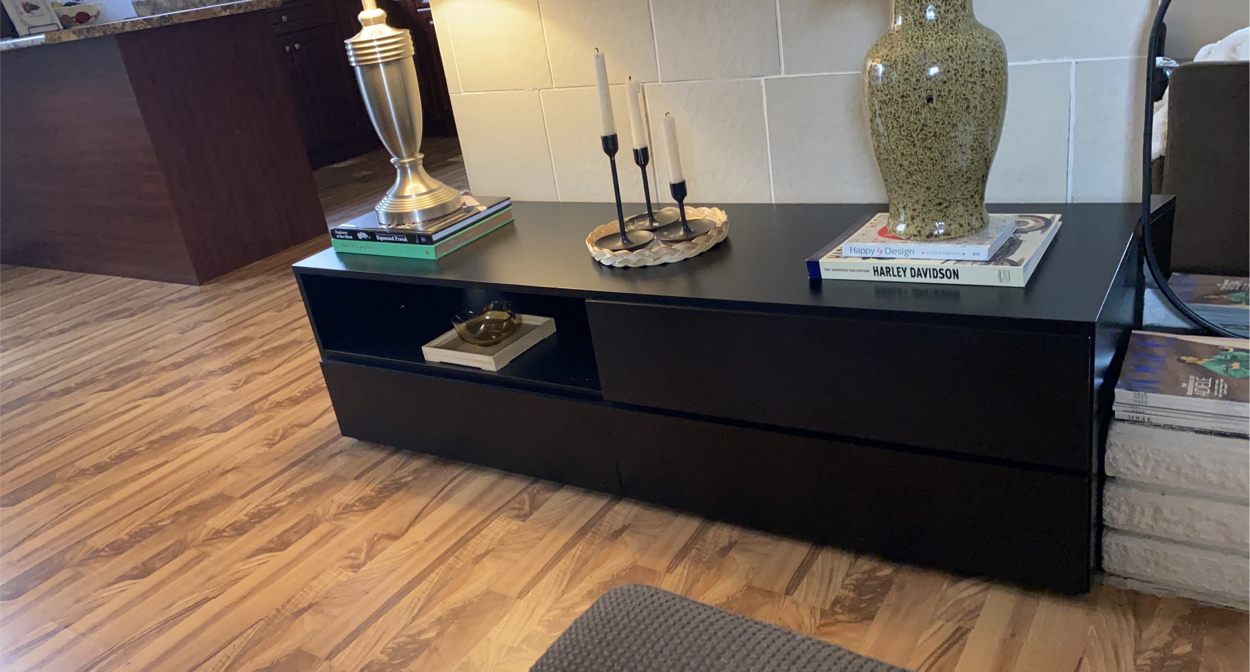 Black TV Stand/Media Console - photo 2