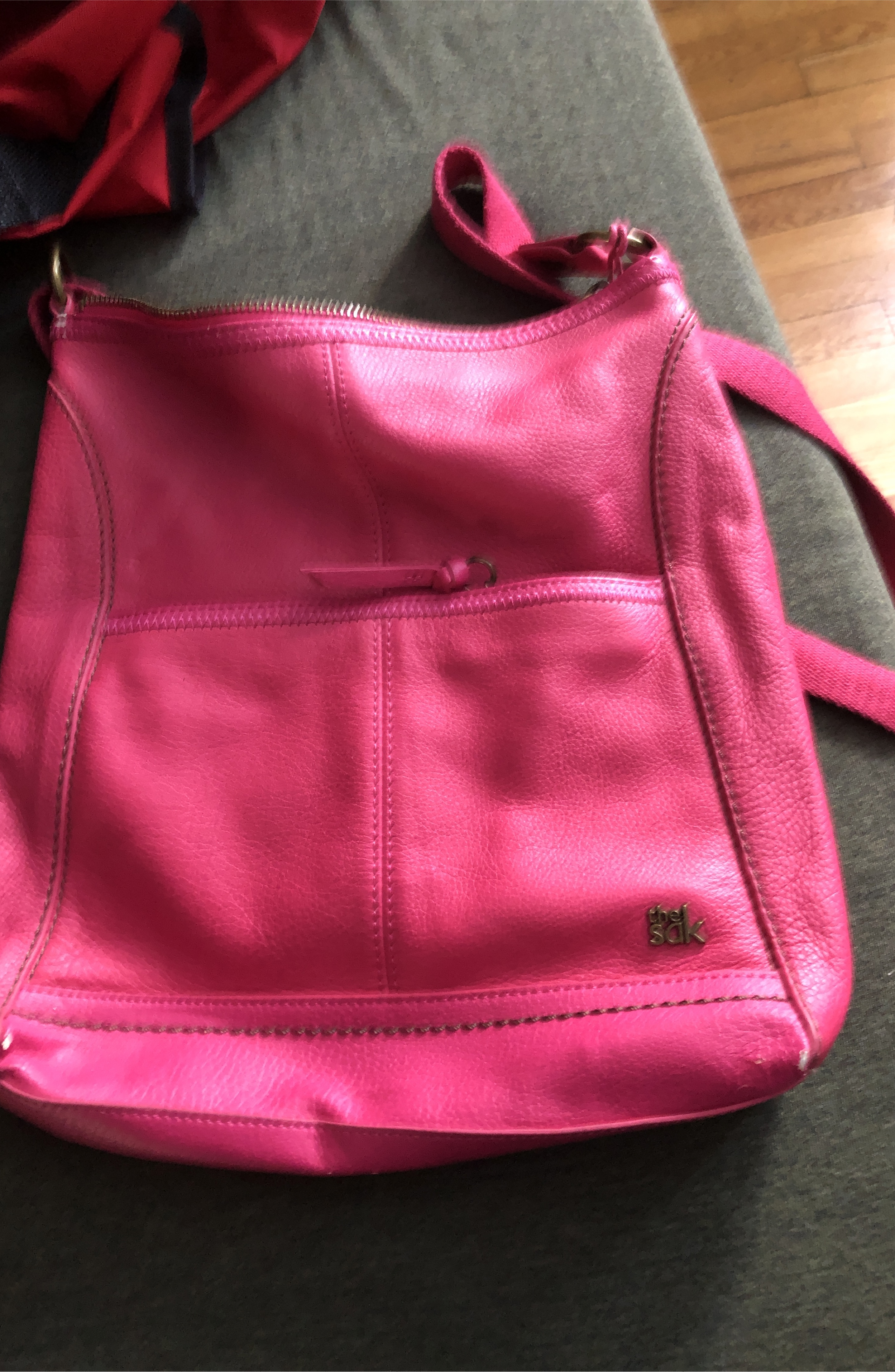 The Sak Pink Leather Crossbody Bag thumbnail