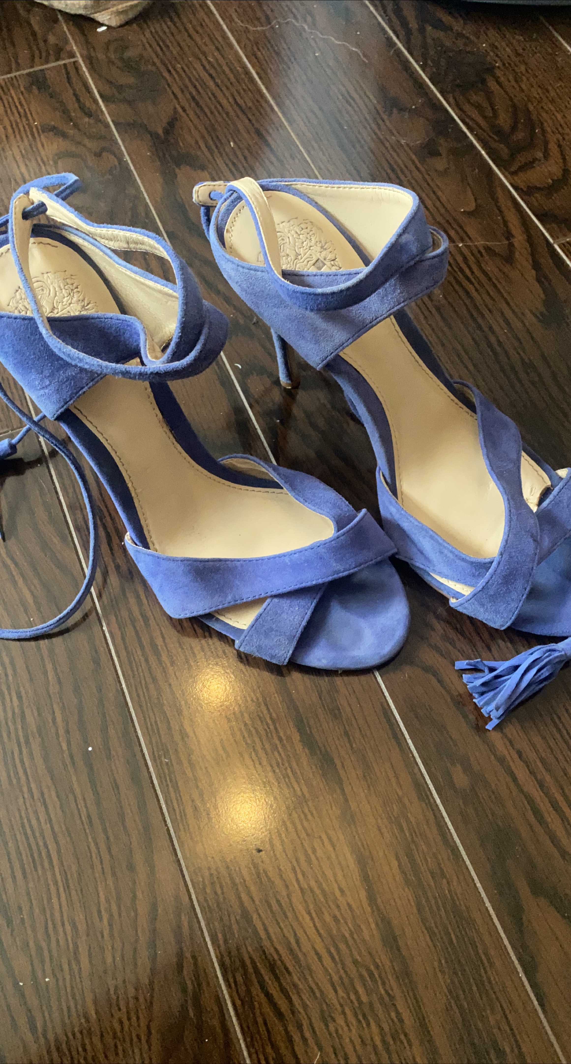 Vince Camuto Blue Suede Heels thumbnail