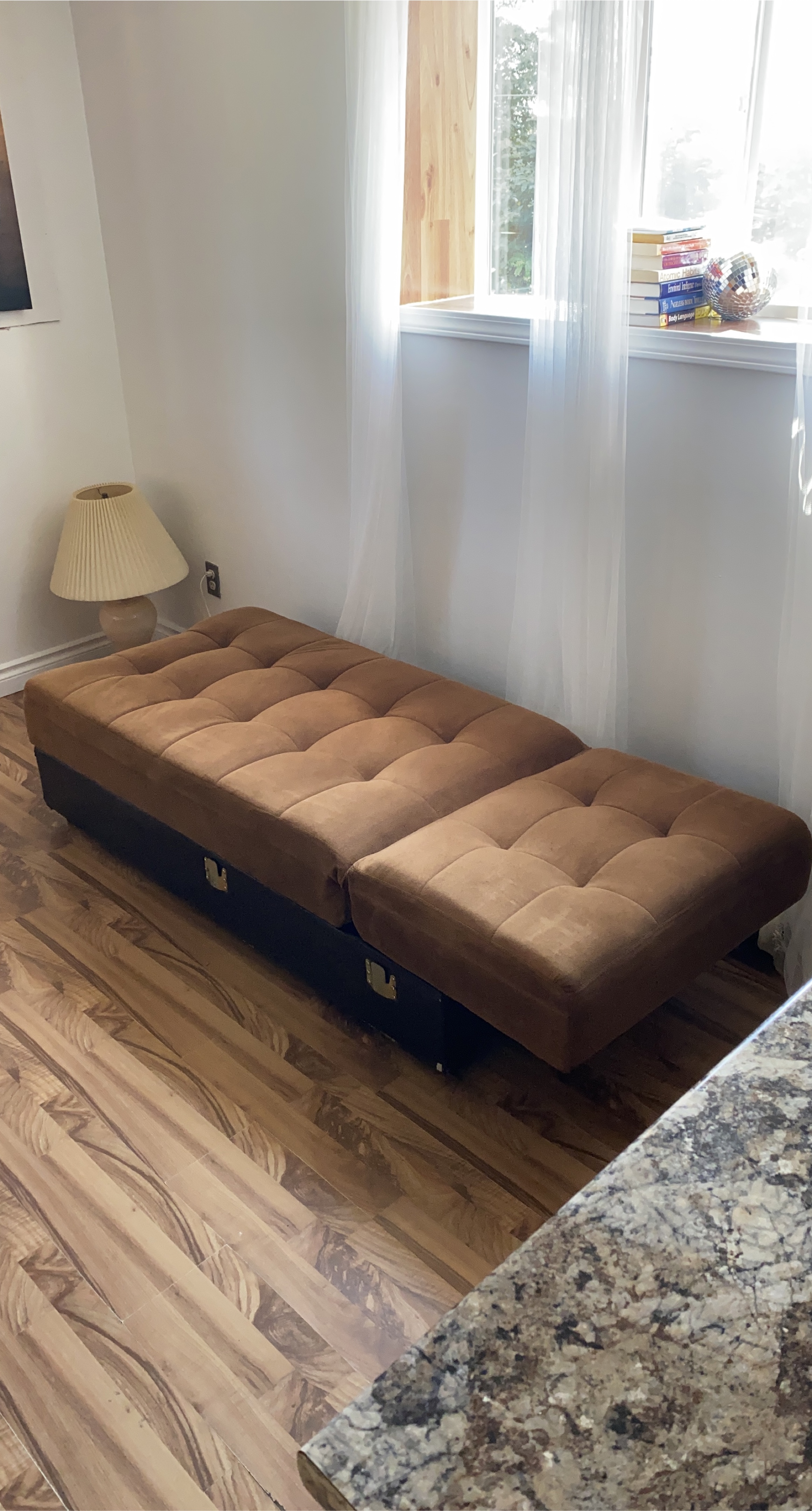 Brown Futon with Storage thumbnail